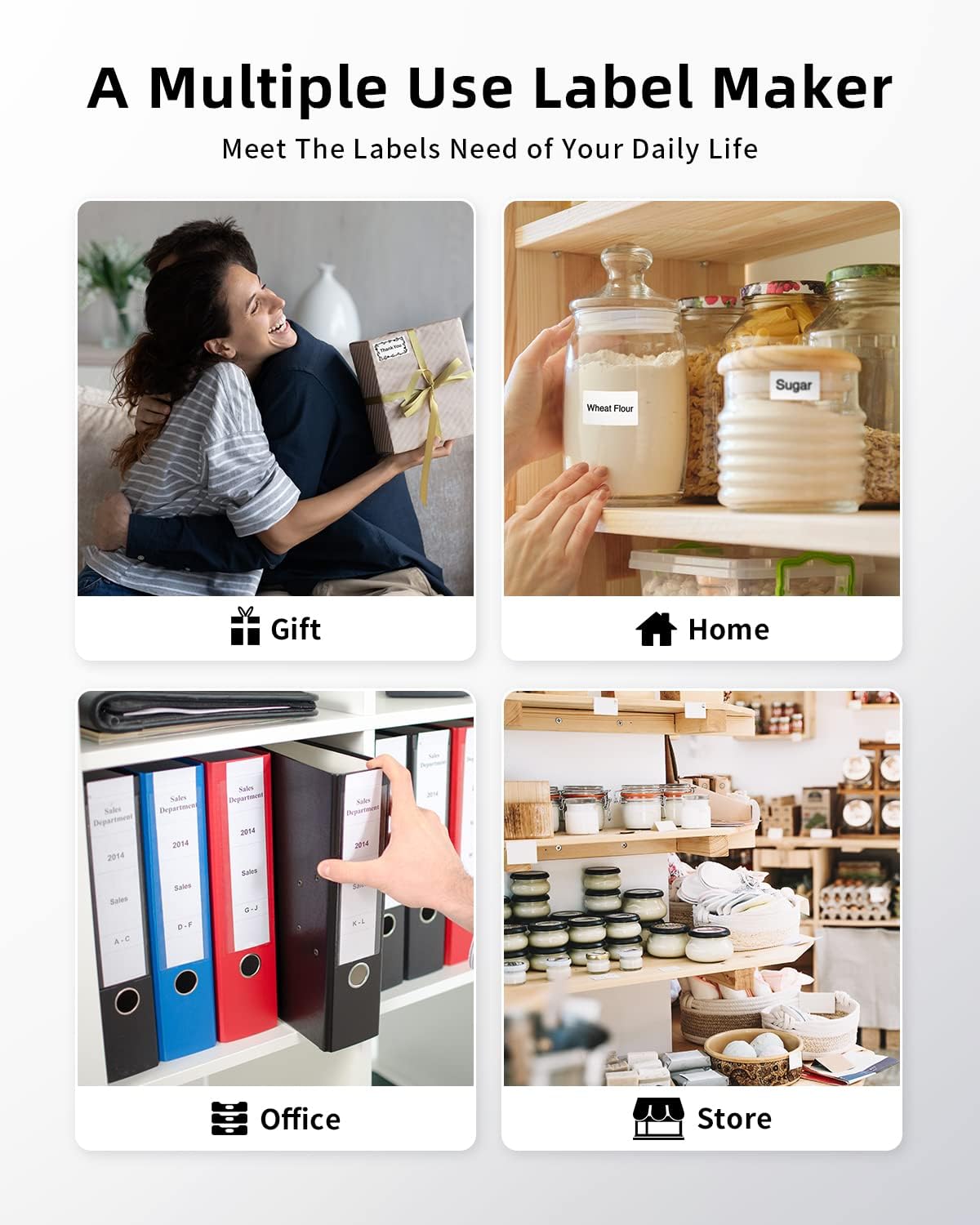 Phomemo Label Maker, M220 Barcode Printer, Thermal Bluetooth Label Printer for Address, Clothing, Warehouse, Mailing,Compatible with Phone & Laptop