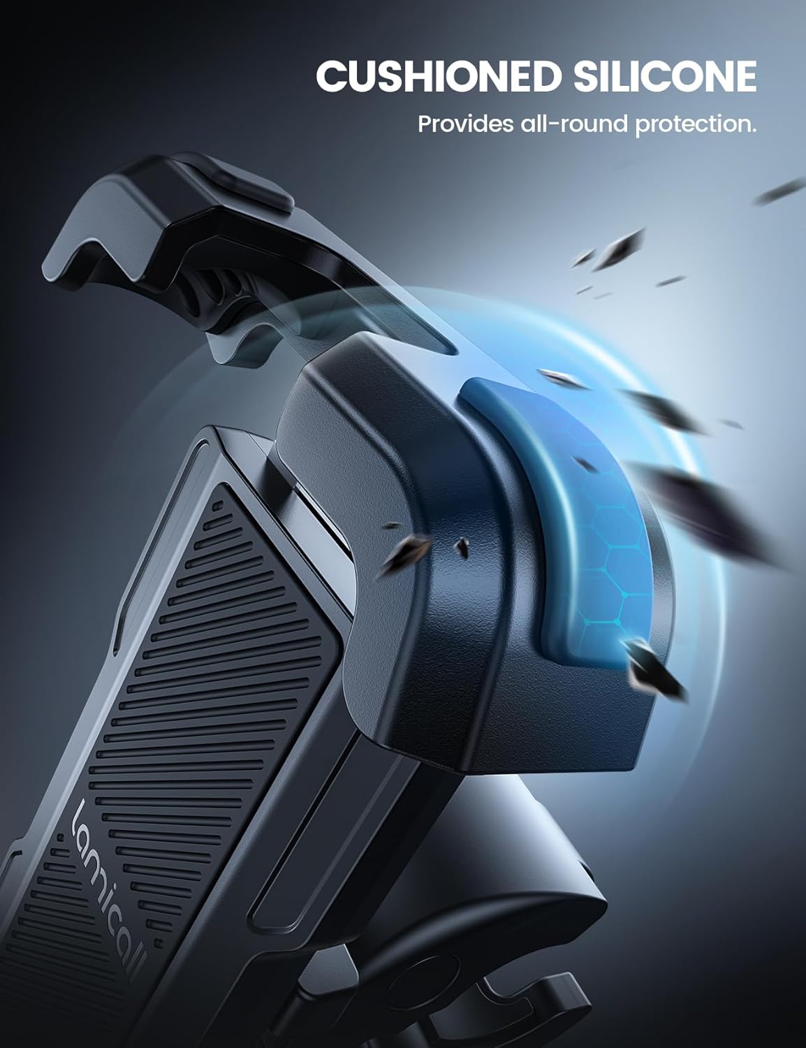 Lamicall Motorcycle Phone Mount, Bike Phone Holder - [Metal Lock] Upgrade Quick Install Handlebar Clip for Bicycle Scooter, Cell Phone Clamp for iPhone 16 15 14 Pro Max, Galaxy, 4.7-6.8" Phones