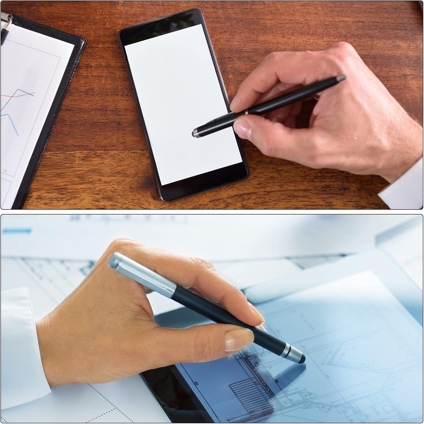 MECCANIXITY 12pcs 5mm Stylus Pen Fine Tips Conductive Fiber Capacitive Touch Screen Pens Tip Universal Replacement