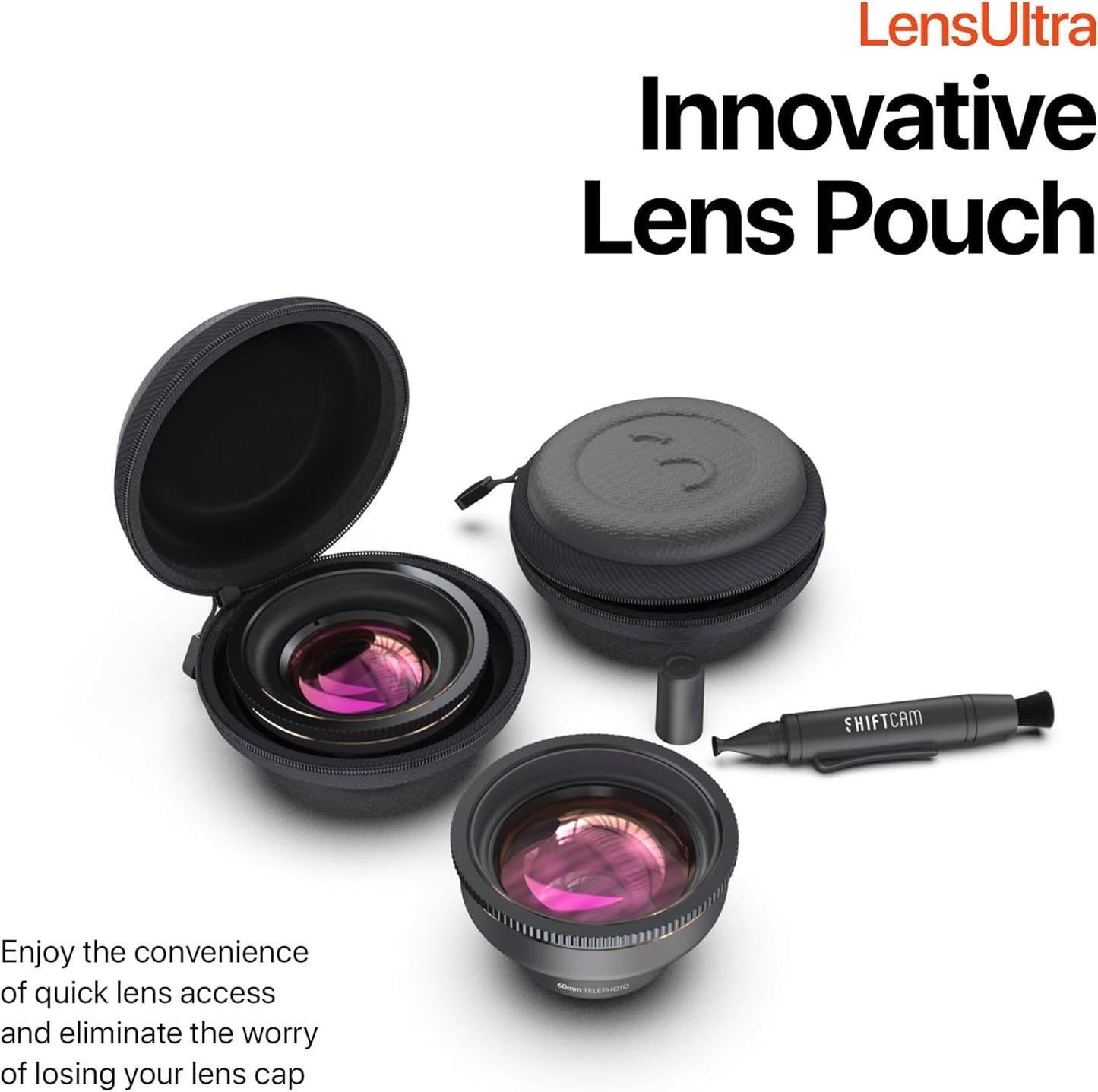 ShiftCam LensUltra 16mm Wide Angle Phone Camera Lens – 0.5X Magnification, 100° Field of View – Wide Angle Lens for iPhone & Android, Mobile Phone Photography and Travel Shots – Lens Only