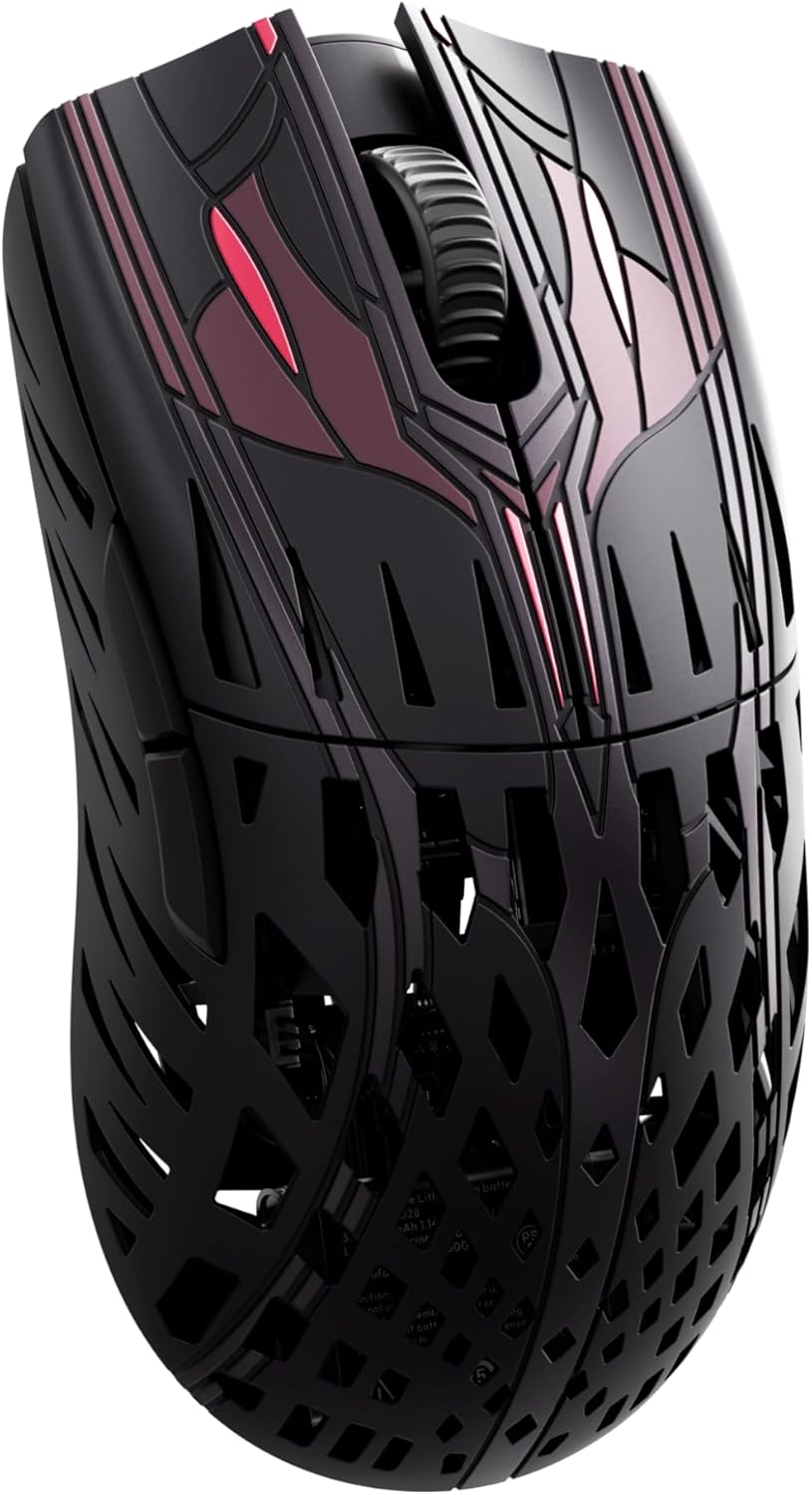PWNAGE Trinity Wireless Gaming Mouse 8kHz - 39 Grams Ultralight Esports Pro Gamer Flawless Professional Custom Xero PAW3950 Optical Sensor 36,000 DPI - 8000Hz -100% PTFE Skates Symm 2 - Sakura Samurai