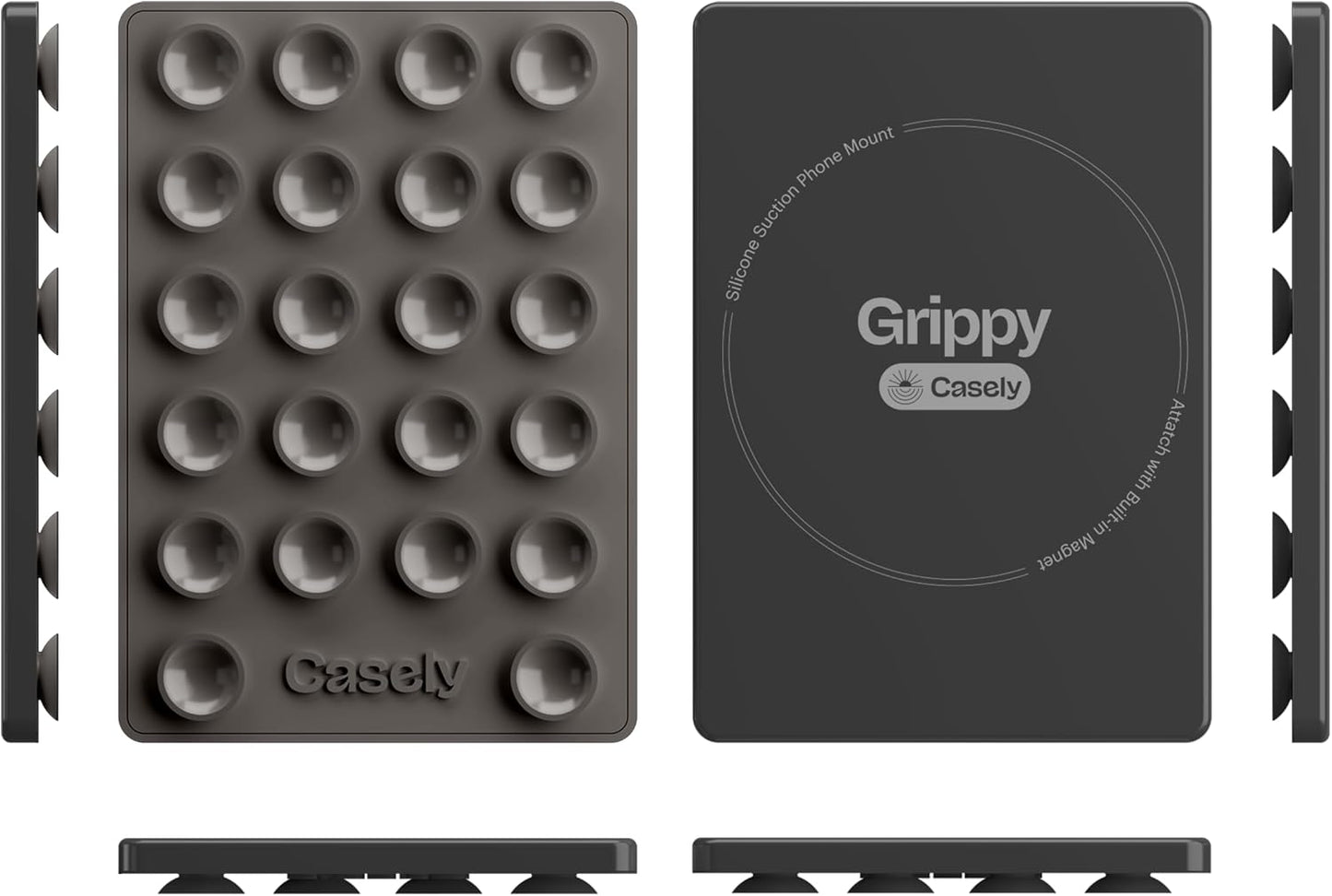 Casely Grippy MagSafe Compatible Cell Phone Mount Silicone Suction Cup Sticky Phone Holder and Stand