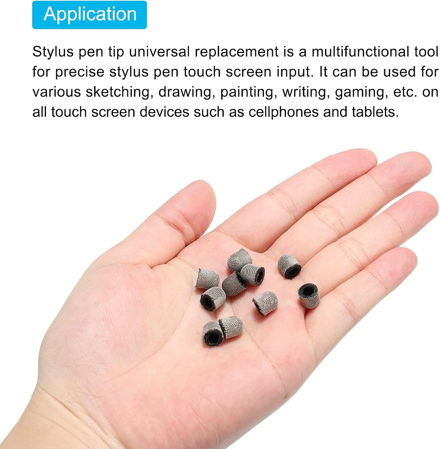 MECCANIXITY 6pcs 6.5mm Stylus Pen Fine Tips Conductive Fiber Capacitive Touch Screen Pens Tip Universal Replacement