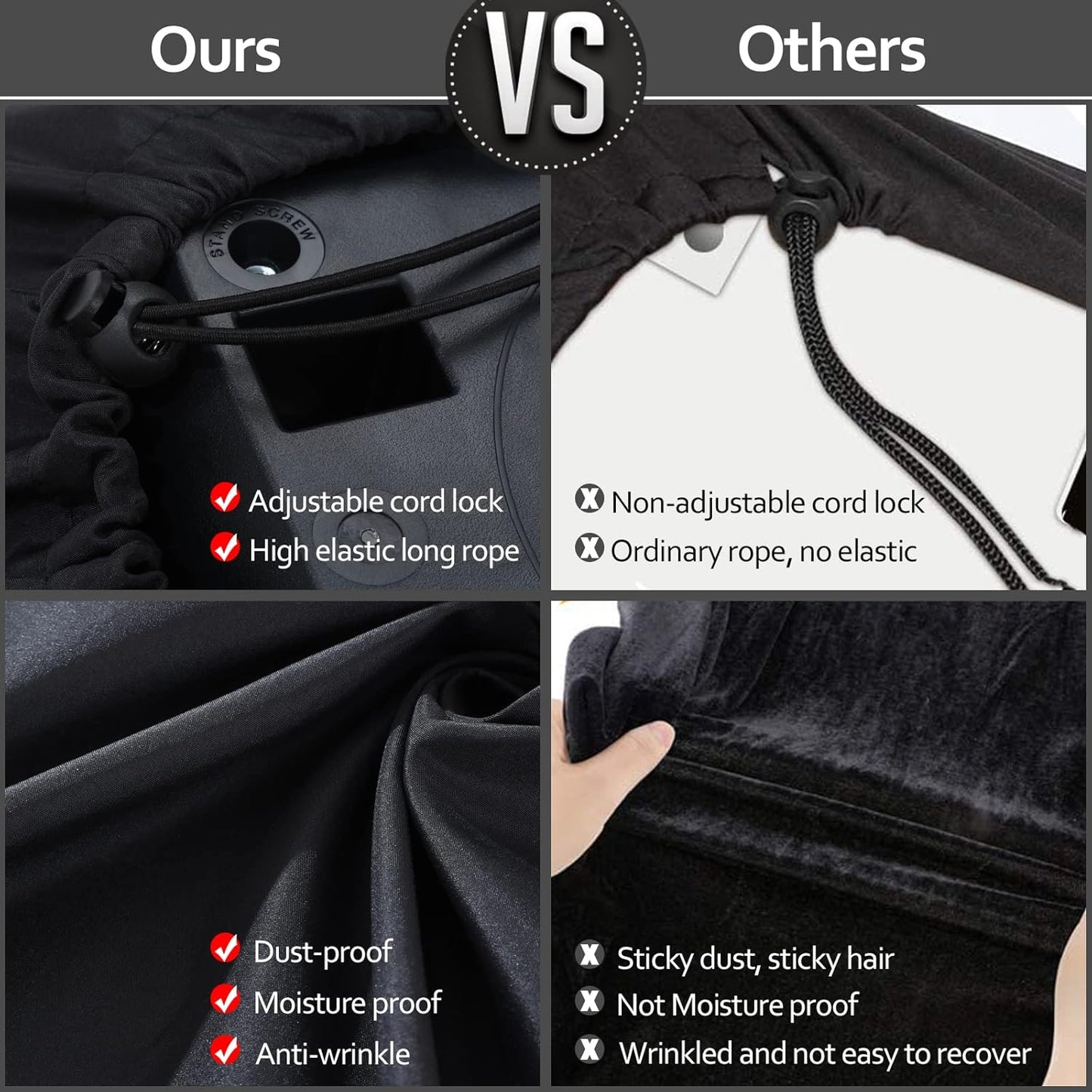 88 Keys Electric Piano Keyboard Dust Cover, Adjustable Electric Piano Keyboard Covers for Digital Electric Pianos, Full Cover Elastic Lock Music keyboard Protector Cover