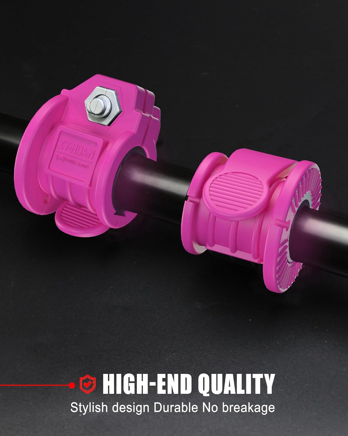 Barbell Clips 1 Inch Quick Release Weight Clamps 0.9-1.18inch Multi-Size Adjustable Olympic Clamps for Bars