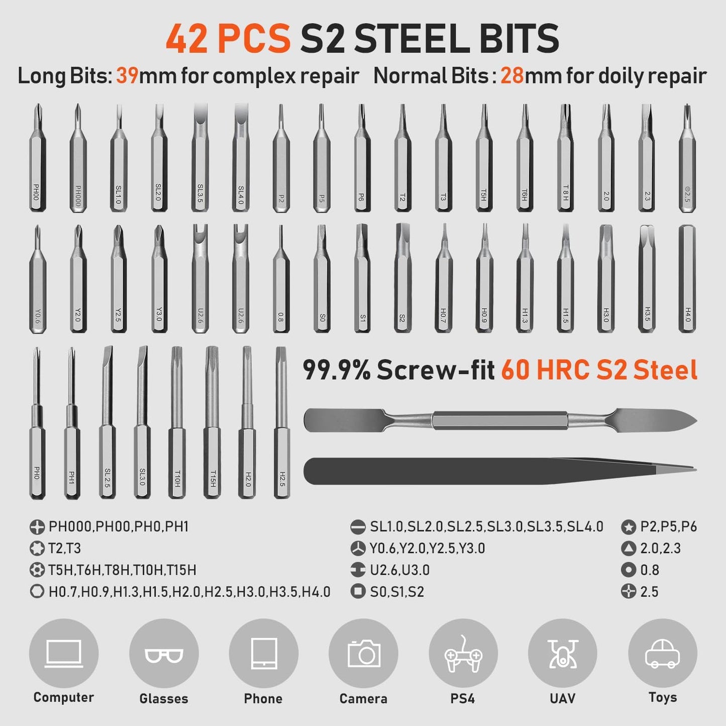 ZOE Electric Screwdriver, Mini Precision Screwdriver Set Cordless Screw driver Kit Small Power Magnetic Storage Bits, Settings Repair Tool Kit for Electronics Laptop Phone Camera Glasses Watch