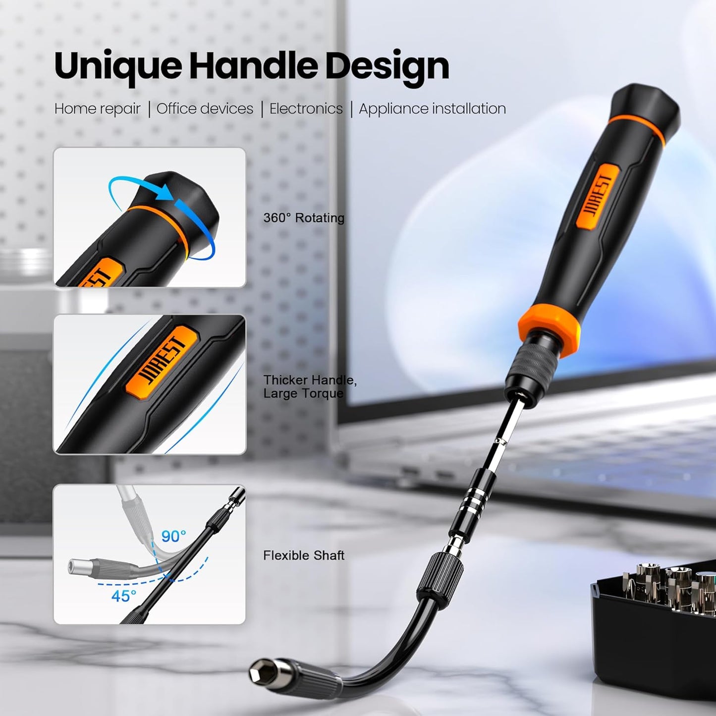 JOREST 152 in 1 Precision Screwdriver Set, Tool Gifts for Men, Magnetic Tool Kit with Torx Triwing Bits, Repair for Electronics,Macbook, Laptop, PC, RC, PS5, iphone,Jewelers, XBOX, Glasses