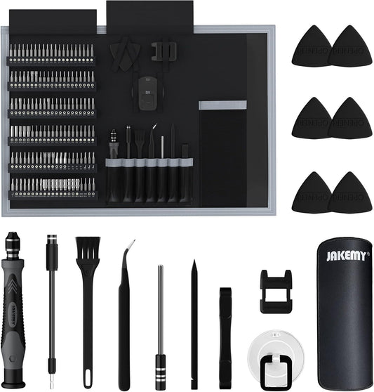 Precision Screwdriver Set, JAKEMY 142 in 1 Professional Electronics Repair Tool Multiple Screwdriver Bit Set with Working Rubber Mat for Laptop, Computer, Macbook, PC, iPhone, Phone, PS4, Xbox, Drone