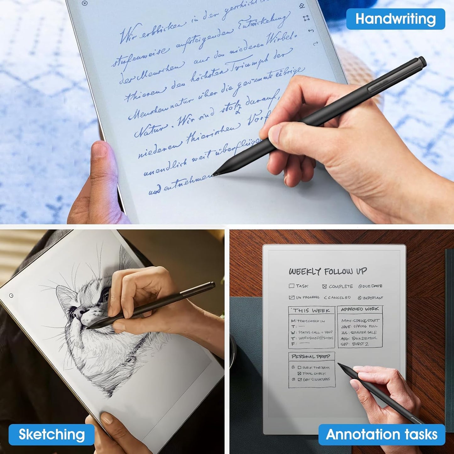 REEYEAR Replacement Tips Set fits for Remarkable Paper Pro Maker Pen –1 No Wear Out Titanium Alloy Tip + 5 Plastic Nibs – Precise, Durable Precise, Precise Writing, Long-Lasting