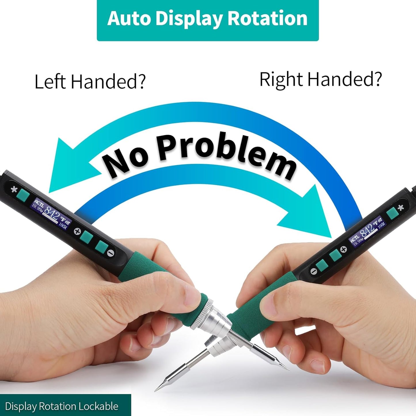 YIHUA 928D-IV Soldering Iron Kit with Type-C Port, Fast-Heating with C235 Cartridge, 194~842°F Temperature Adjustable, PD/QC/Adaptive Protocols, LCD Display, and Multi-Functional Cover
