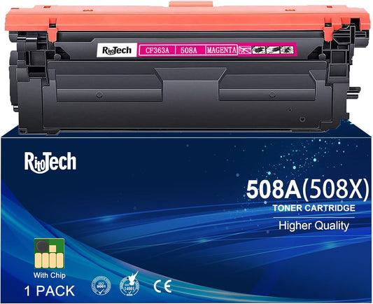508A Magenta CF363A Toner Cartridge, Replacement Compatible for HP 508A 508X CF363X for Color Laserjet Enterprise M553 M552 Color Laserjet Enterprise MFP M577 Series Printer, with Smart Chip (1-Pack)