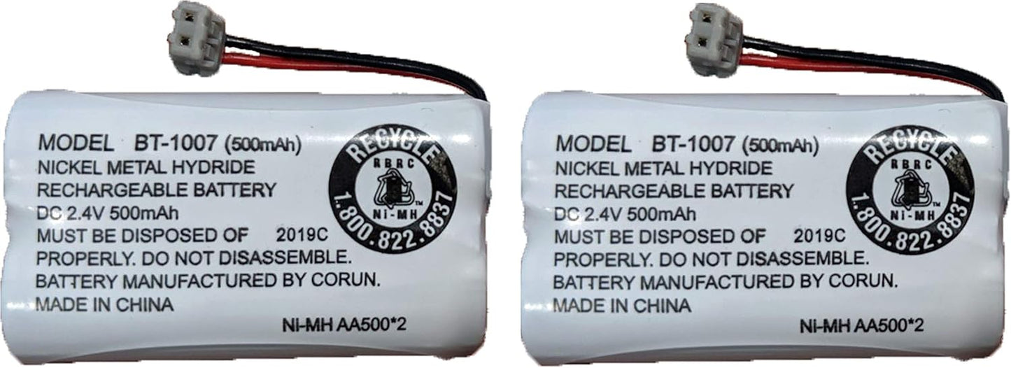 JustGreatDealz Battery BT-1007 BT1007 BT904 BT-904 BT1015 BT-1015 BBTY0651101 BBTY0460001 BBTY0510001 BBTY0624001 BBTY0700001 HHR-P506 HHR-P506A Compatible with Uniden Telephones (2-Pack)