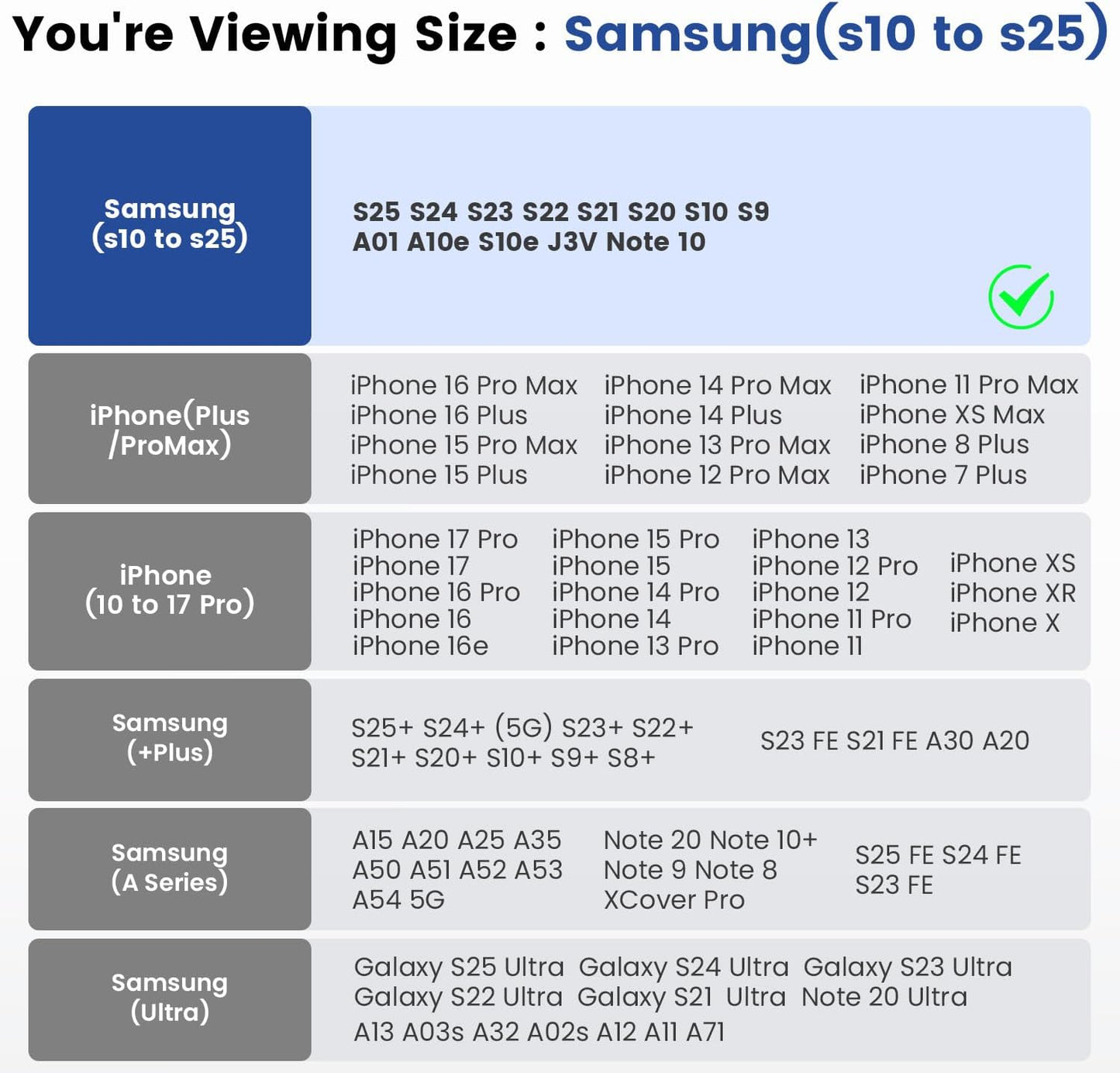 DeBin Case for Galaxy S25 S24 5G S23, S22, S21, S20, S10, S9, A10e, A01, Note 10, Cell Phone Belt Holster Clip Pouch Holder Cover (Fits Samsung with Case on) Pewter
