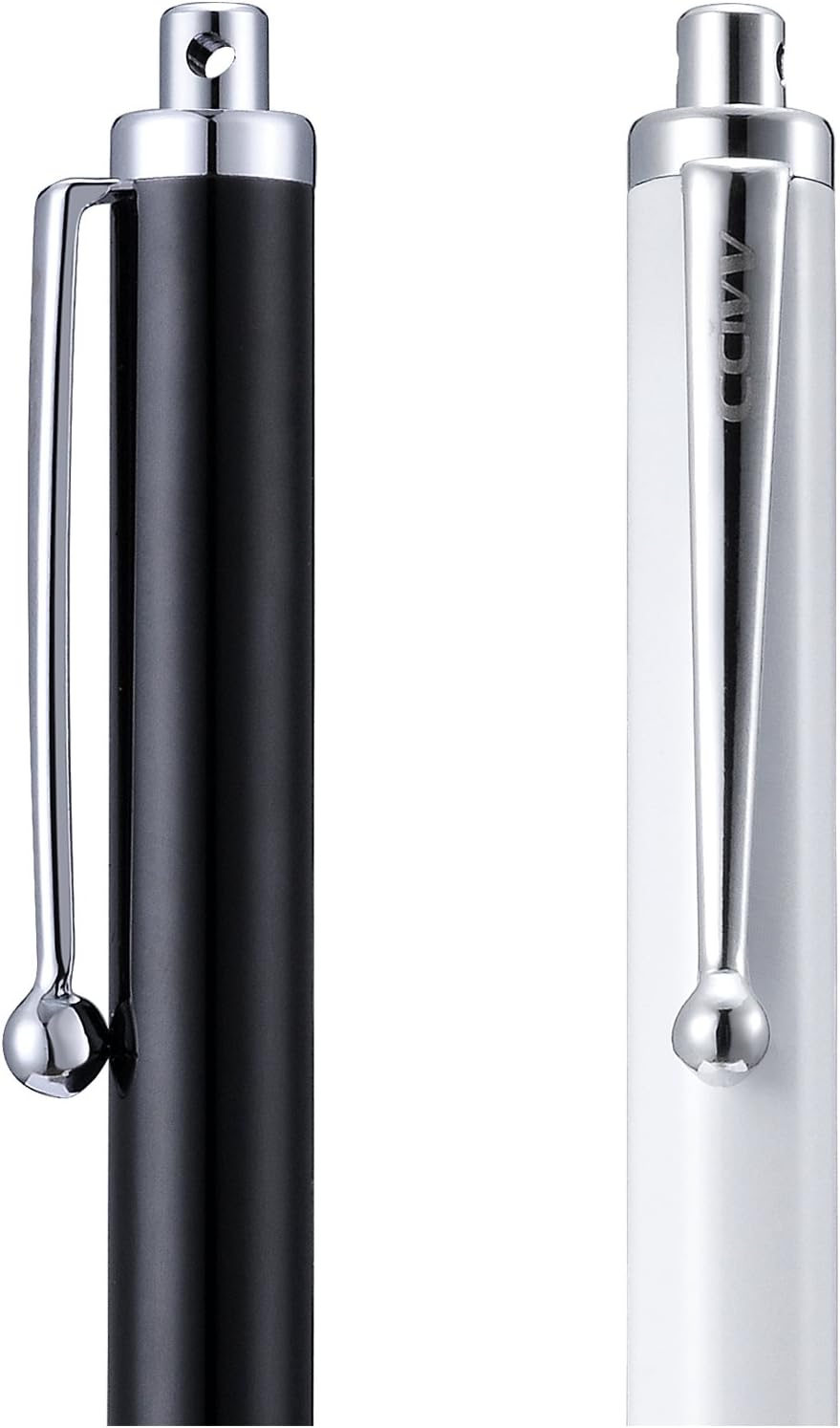 Stylus, 4 Pcs 5.0 Inch Mesh Fiber Tip Stylus Pens for Touch Screen, Compatible with iPad, iPhone, Kindle Fire, 4 Extra Replaceable Hybrid Fiber Tips (White, Black, Silver, Blue)