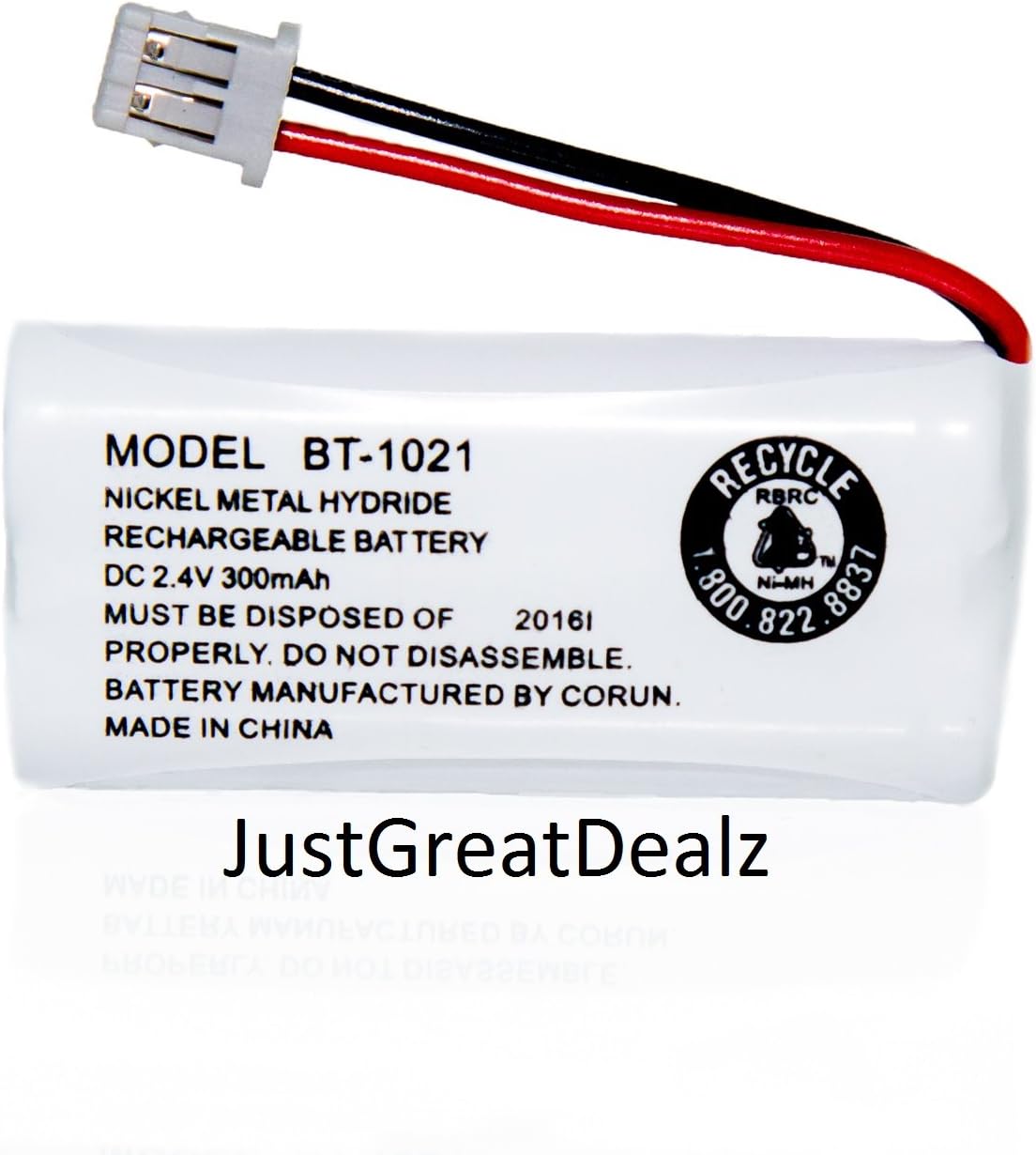 JustGreatDealz Battery BT-1021 BT1021 BBTG0798001 for Uniden Cordless Handset Telephones (2-Pack)