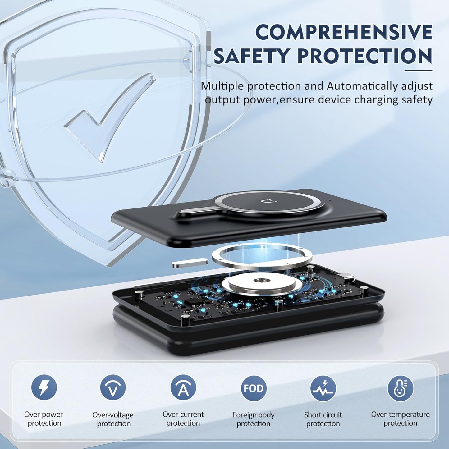 Wireless Charger iPhone - 3 in 1 Charging Station for Apple Devices for iPhone 16 15 14 13 12 Pro Max Plus - Foldable Magnetic Charging Pad for Apple Watch Series & Airpods Series