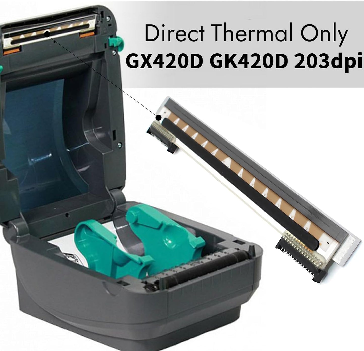 105934-037 New Printhead for Zebra GX420D GK420D ZP450 ZP550 ZP505 ZP500 Thermal Desktop Printer 203dpi Genuine