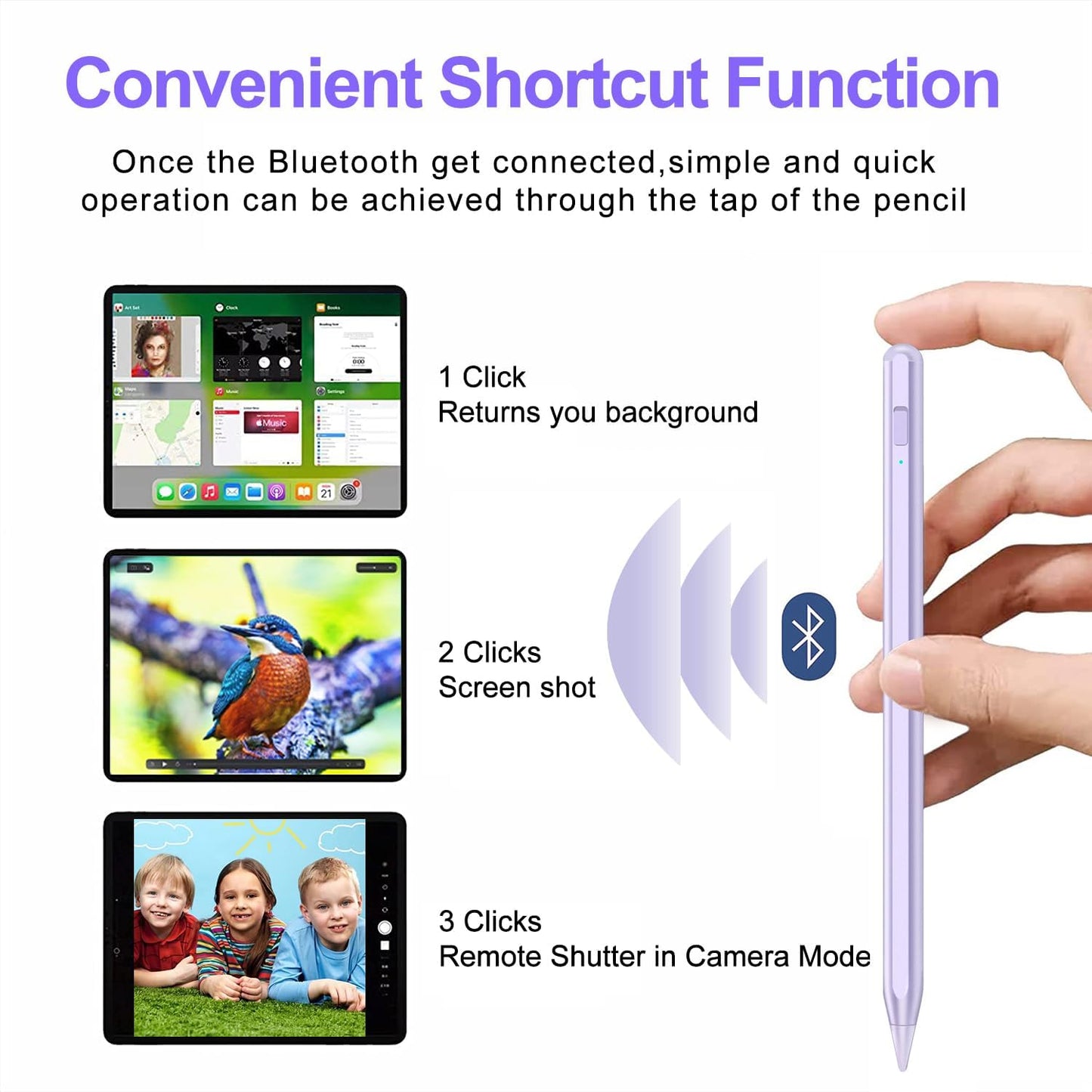 Stylus Pen for iPad 2018-2025 with Palm Rejection, Apple Pencil for Pad11th/10th/9th/8th/7th/6th Gen, iPad Pro 11/12.9 inch, New iPad Air 2025 11&13-inch(M3/2) /5th/4th/3th Gen, iPad mini 6th/5th