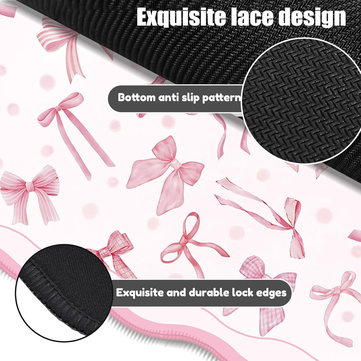 Galdas Gaming Mouse Pad XXL XL Large Long Extended Big Mousepad Non-Slip Rubber Keyboard Mouse Pad with Stitched Edges for Laptop Home Office (35.48x15.75x0.08 Inch)