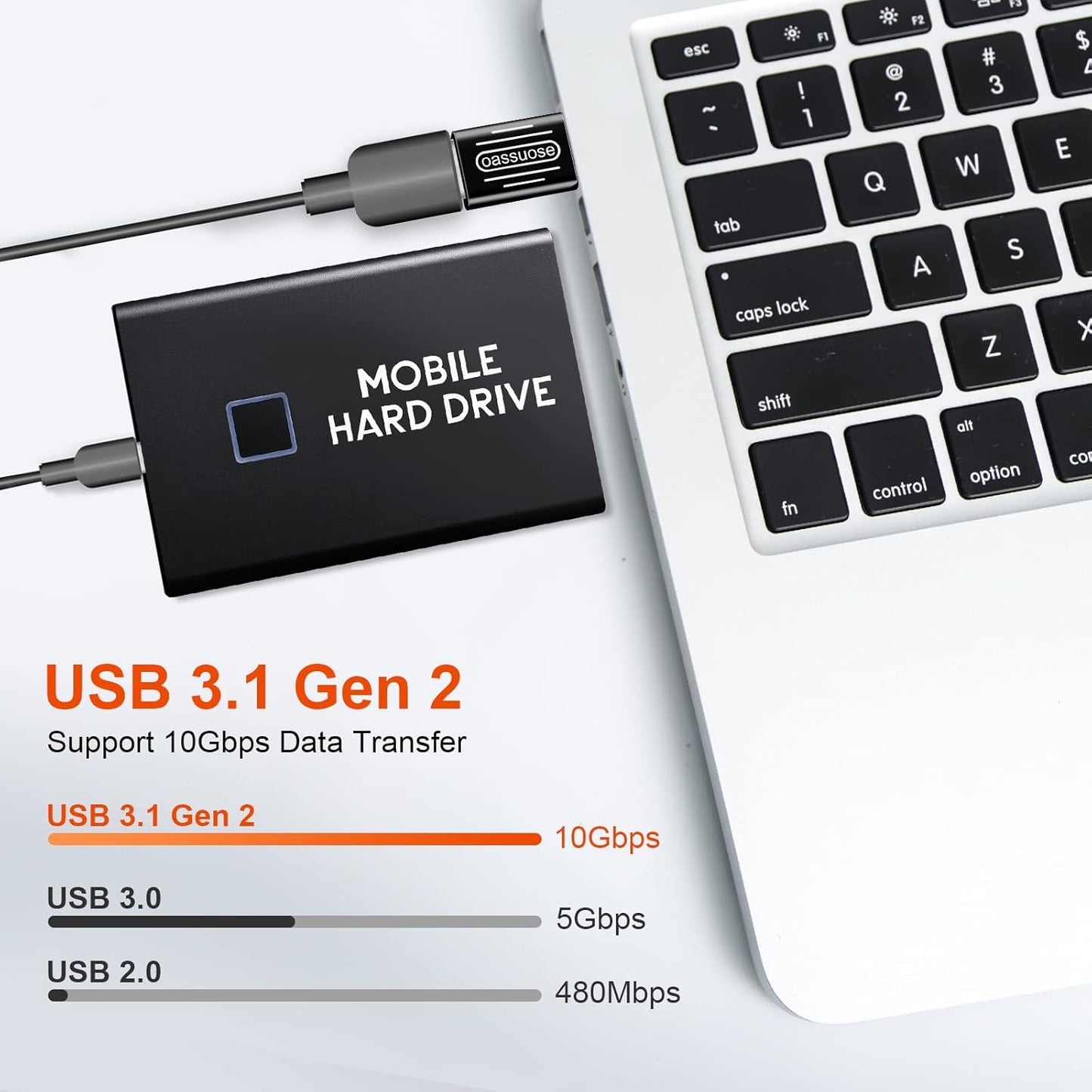 USB C to USB 3.0 Adapter [4-Pack Gold-Plated]，USB C Male to USB 3.0 Female OTG Adapter for MacBook Pro 2020,MacBook Air 2020,iPad mini/Pro 2021,iMac 2020 and Other Type C Devices (Red)