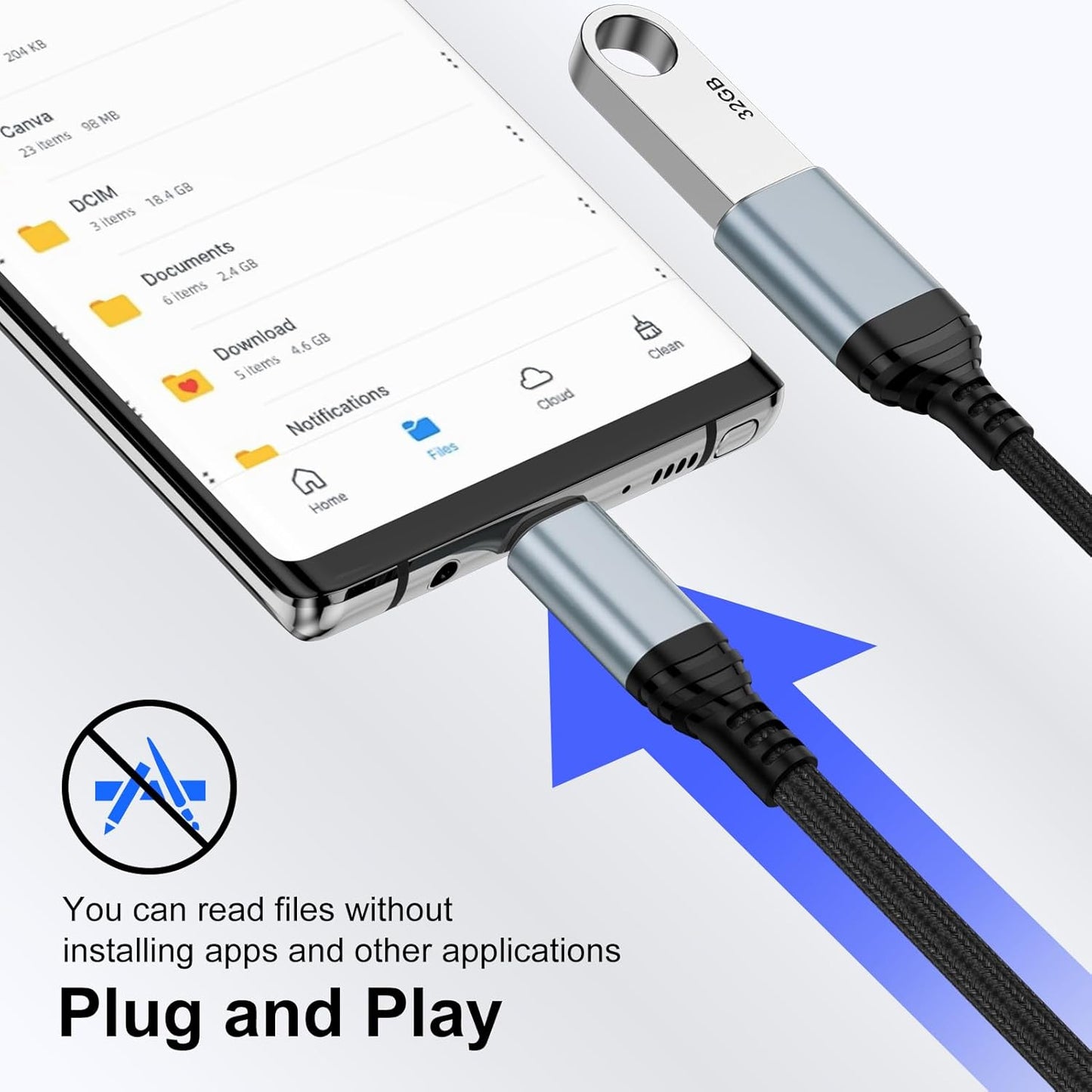 USB to USB C Adapter, Fast 5Gbps USB 3.0 OTG Adapter, USB A Female to Type C Dongle for iPhone 16/15, MacBook Pro/Air, iPad Pro/Air, Galaxy, Pixel and More
