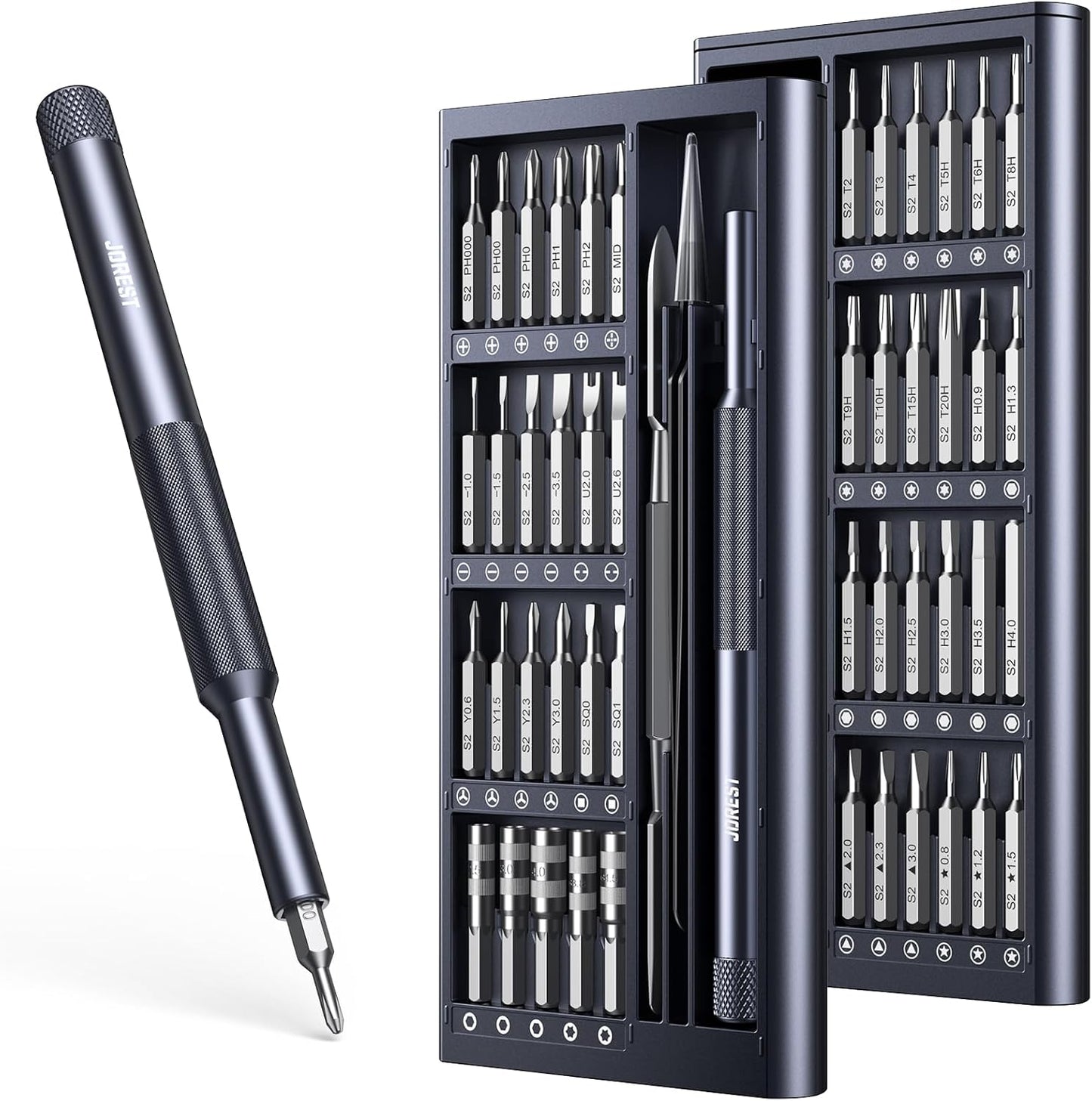 JOREST 50 in 1 Precision Screwdriver Set with Security Torx, Magnetic Mini Repair kit for Macbook, Laptop, PS4, PS5, iphone, Nintendo Switch, Glasses, Watch, Toy, Stocking Stuffers Gifts for Men