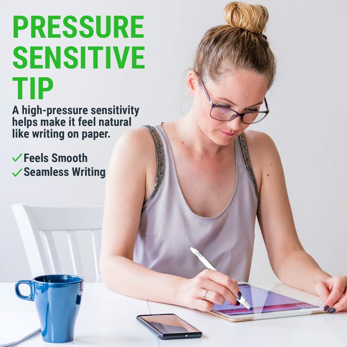 Stylus Pens - 2 in 1 Touch Screen & Writing Pen, Sensitive Stylus Tip - for Most Touchscreen Devices - Assorted Barrel Colors, Black Ink, 7 Pack