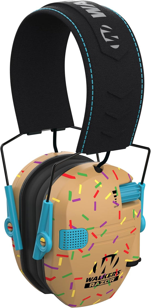 Walker's Razor Slim Ultra Low Profile Compact Design Adjustable Range Shooting Hunting Hearing Protection Electronic Earmuffs