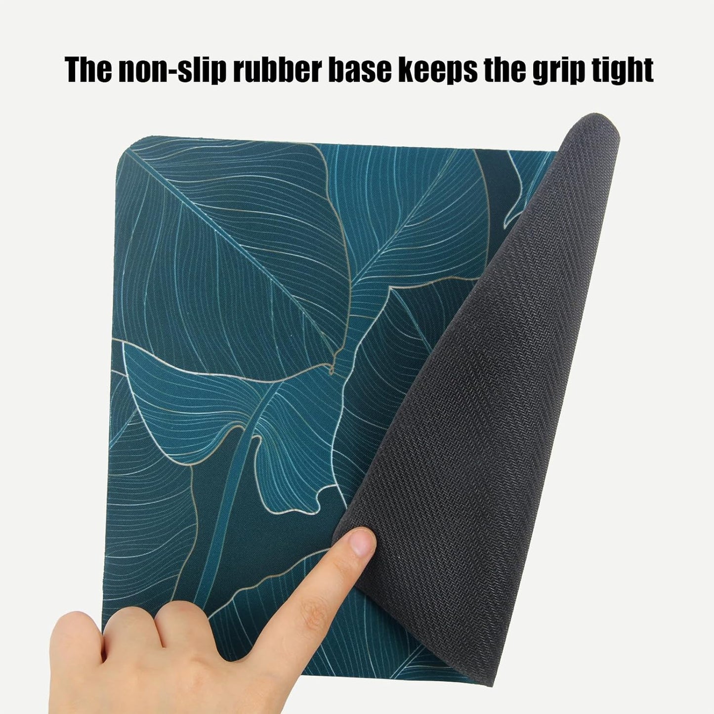 Mouse Pad, Gaming Mouse Pad, Non-Slip Rubber Base Mouse Mat with Designs for Laptop, Computer & Office, 9.5 x 7.9 x 0.12 inches (Leaf)