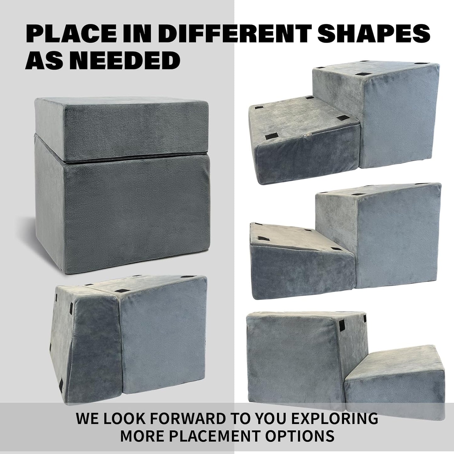 Adjustable Foot Rest Under Desk with 3 Adjustable Heights & High-Density Foam – Ergonomic Footrest for Office, Home, Travel & Airplane, Removable Washable Cover for Back Pain Relief & Posture Support