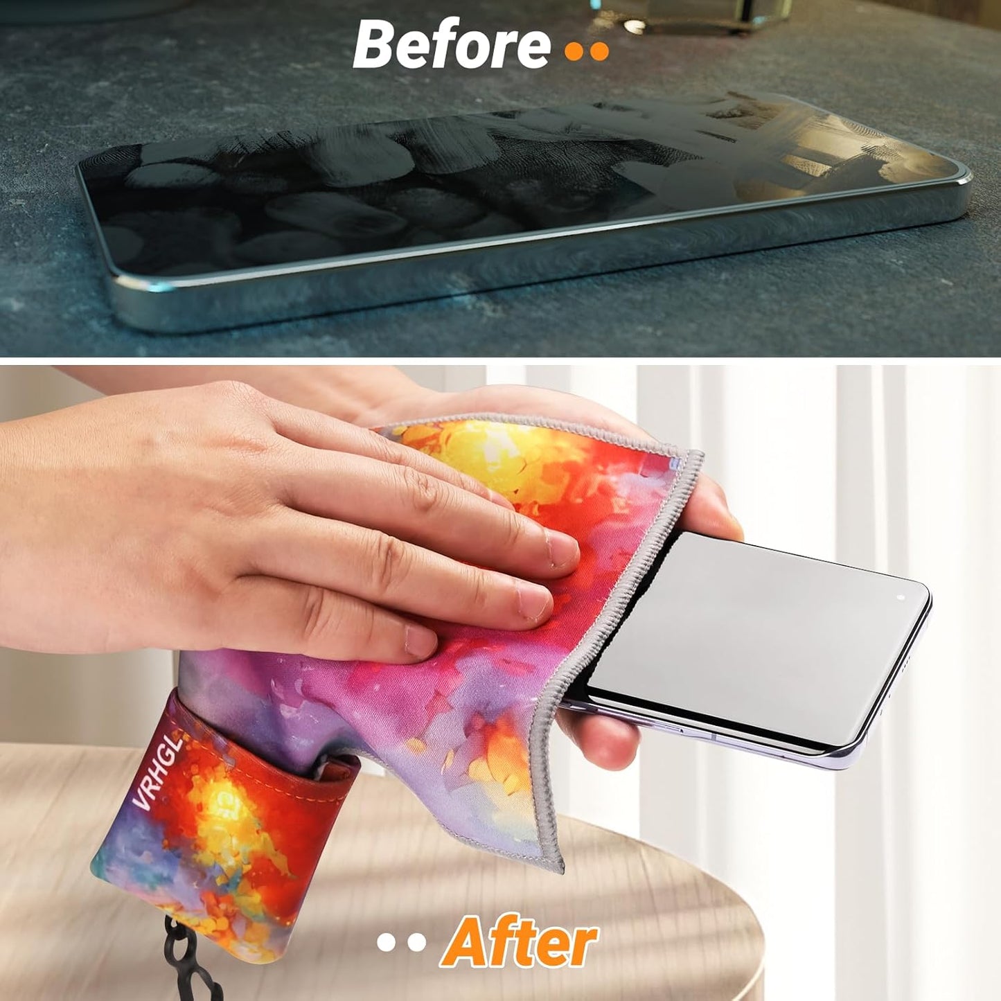 2 Sided Portable Glasses Cleaner, Patriotic Gasses Cleaning Cloth Keychain,Reusable Microfiber Eyeglasses Cleaning Cloth for Sunglasses Lens Camera Phone Screens