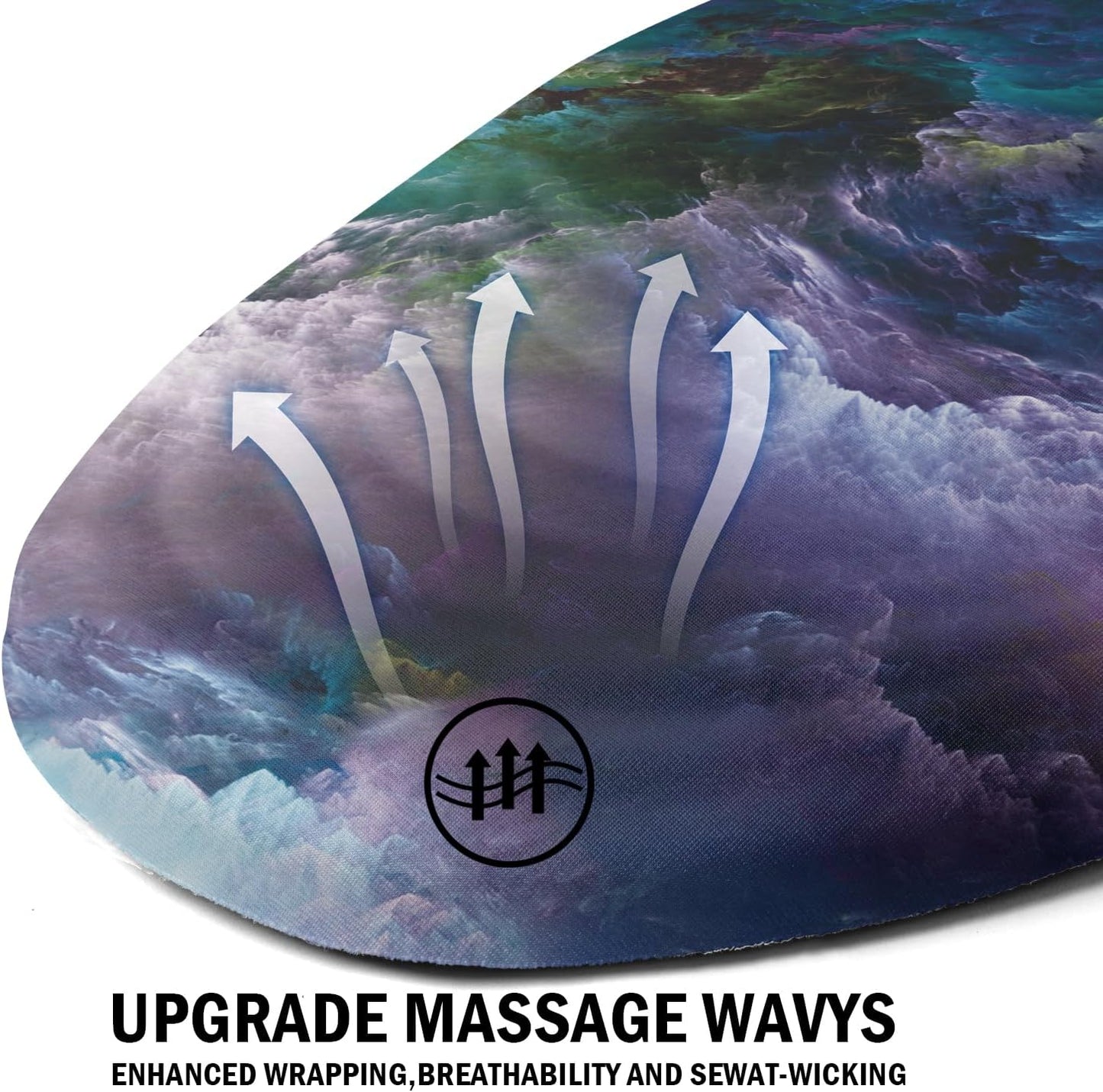 Ergonomic Memory Foam Mouse Pad with Wrist Rest Support, Non-Slip PU Base, Wireless, Galaxy Theme