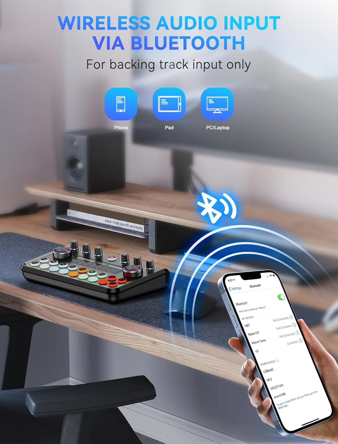 SINWE USB Audio Interface for Smartphone & PC: Plug-and-Play Live Sound Card with DJ Mixer, Voice Changer & Customized sound effects. Ideal for Recording Music, Home Studio, Podcasts & Streaming