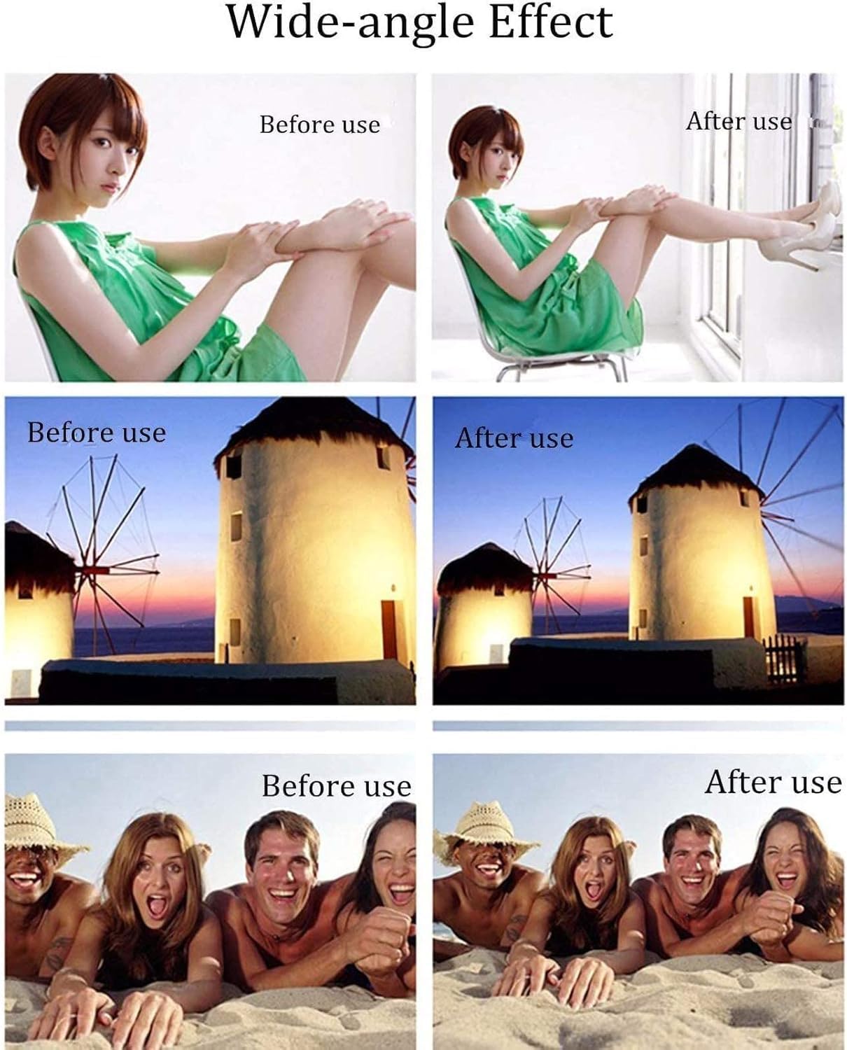 Phone Camera Lens,3 in 1 Cell Phone Camera Lens Kit,Fisheye Lens Macro Lens Wide Angle Universal for Smart Phones iPhone Samsung Android Black