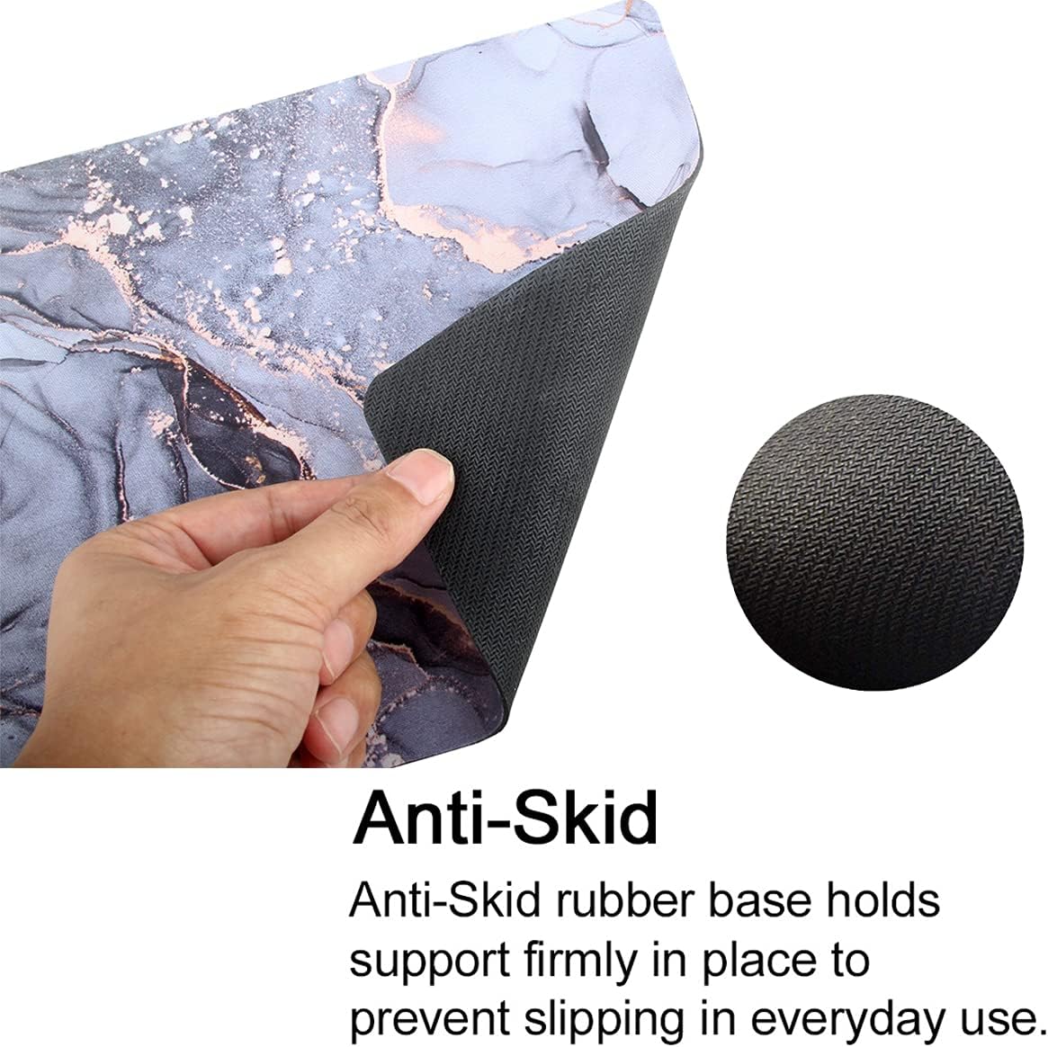 Mouse Pad, Gaming Mouse Pad, Non-Slip Rubber Base Mouse Mat with Designs for Laptop, Computer & Office, 9.5 x 7.9 x 0.12 inches (Marble 2)