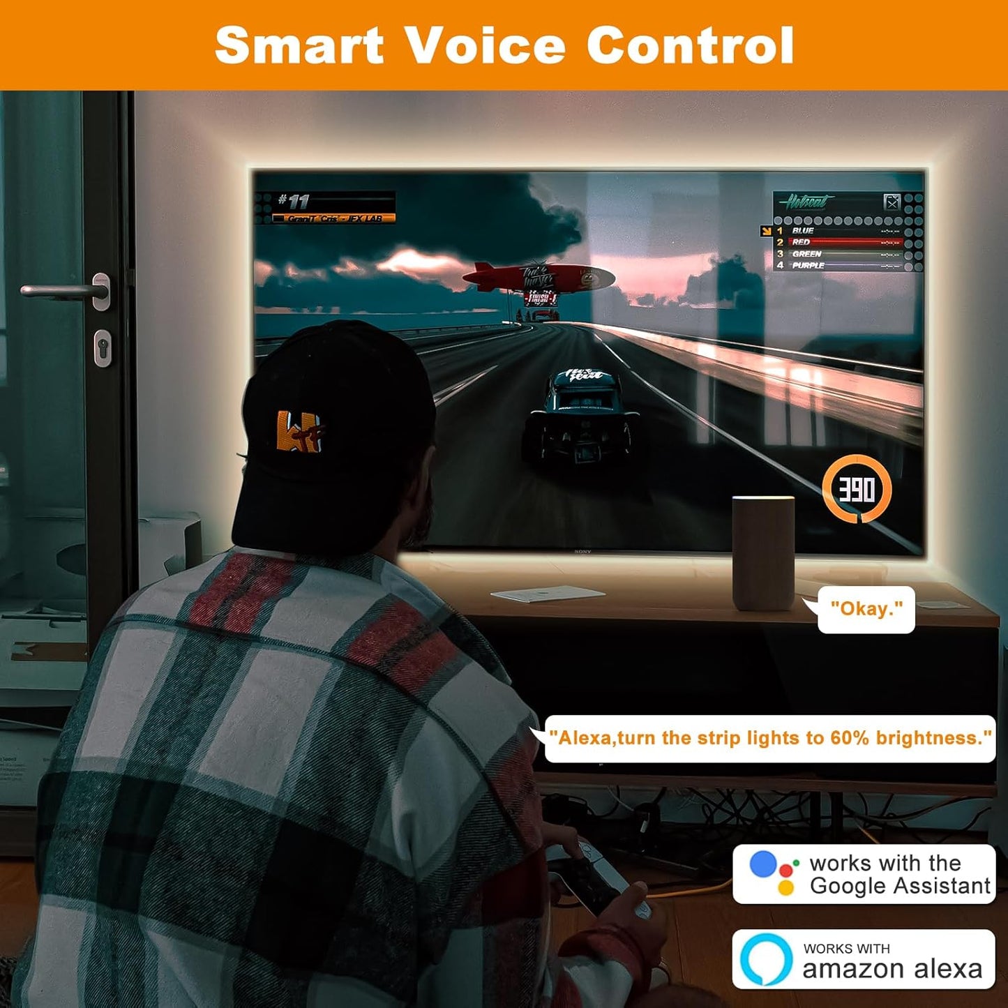 PAUTIX RF WiFi Smart Remote Dimmer for Single Color LED Strip Lights,Compatible with Alexa and Google,14-Key Wireless Remote,DC 12-24V Controller for 3528/2835/5050/COB LED Strip Light