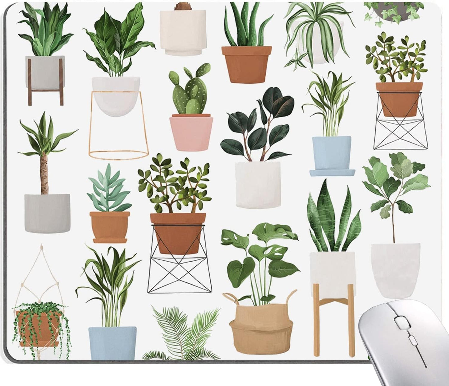 Mouse Pad, Pot Plant Mouse Pad, Mouse Mat Waterproof Non-Slip Rubber Base MousePads