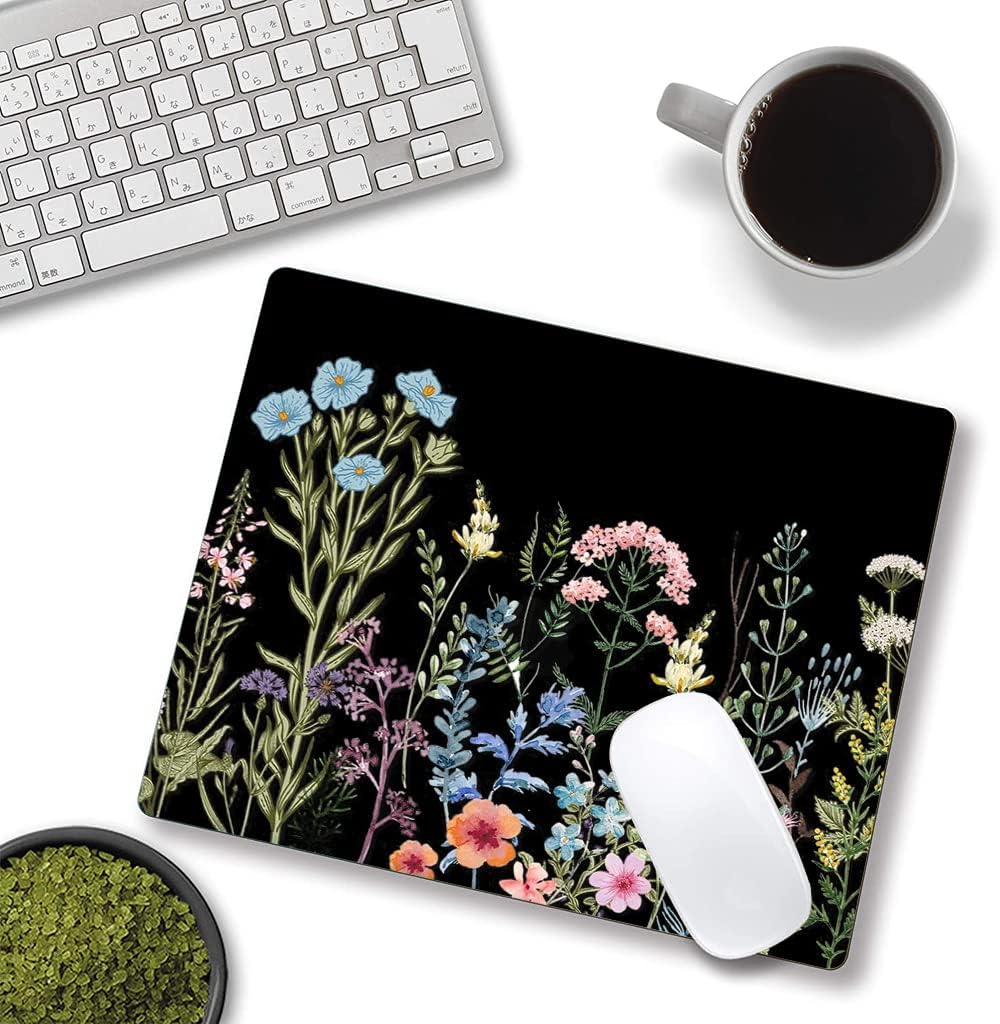 Mouse Pad, Premium-Textured Mouse Mat, Non-Slip Rubber Base Mousepad for Laptop, Computer & PC,9.5×7.9 in,Weeds