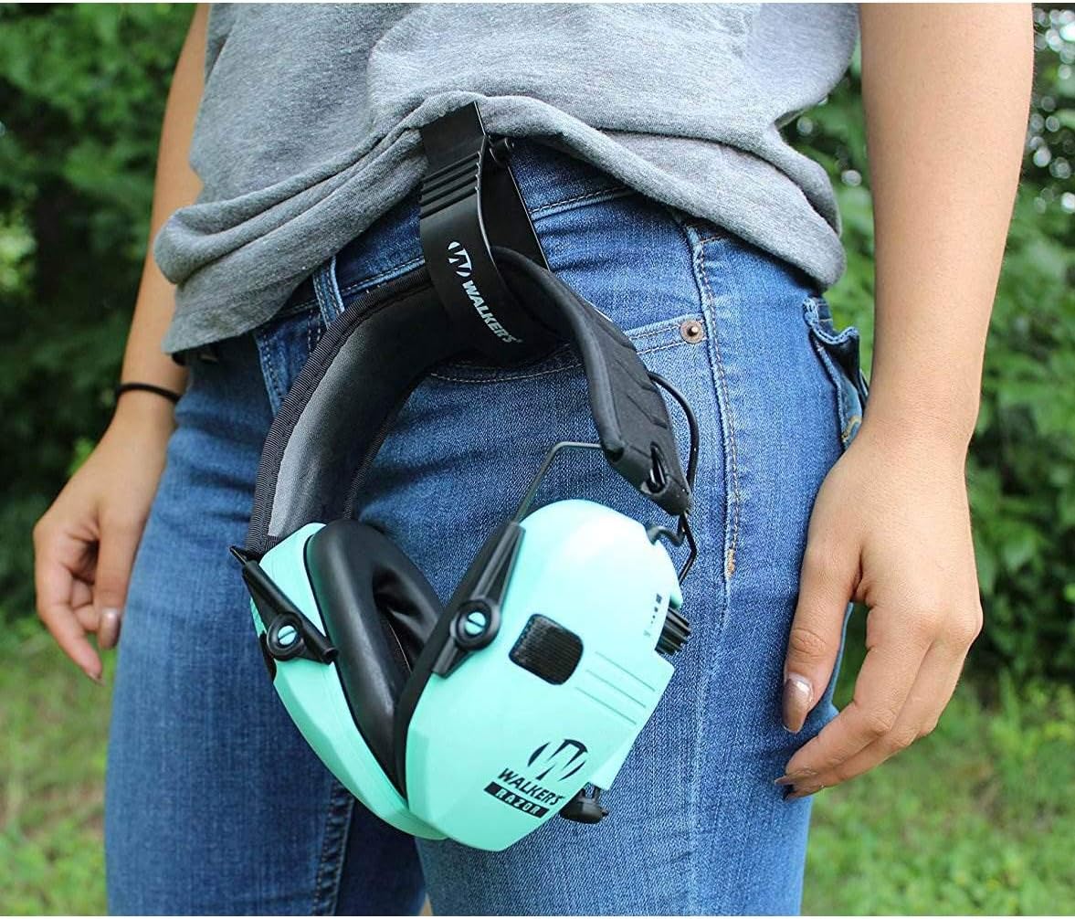 Walker's Razor Slim Ultra Low Profile Compact Design Adjustable Range Shooting Hunting Hearing Protection Electronic Earmuffs