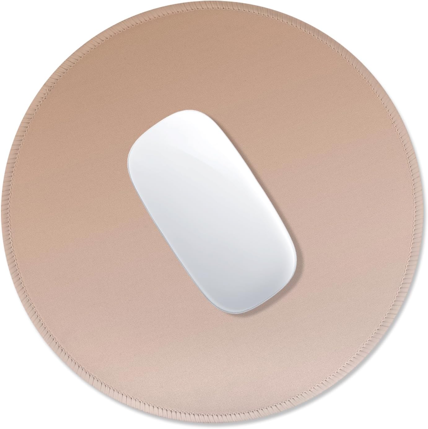 ITNRSIIET Mouse Pad Non-Slip Rubber Base Smooth Surface Stitched Edges Waterproof Durable Compatible with All Mice for Office & Gaming, Desk Accessory, Diameter 8.7 inch, Camel Gradient