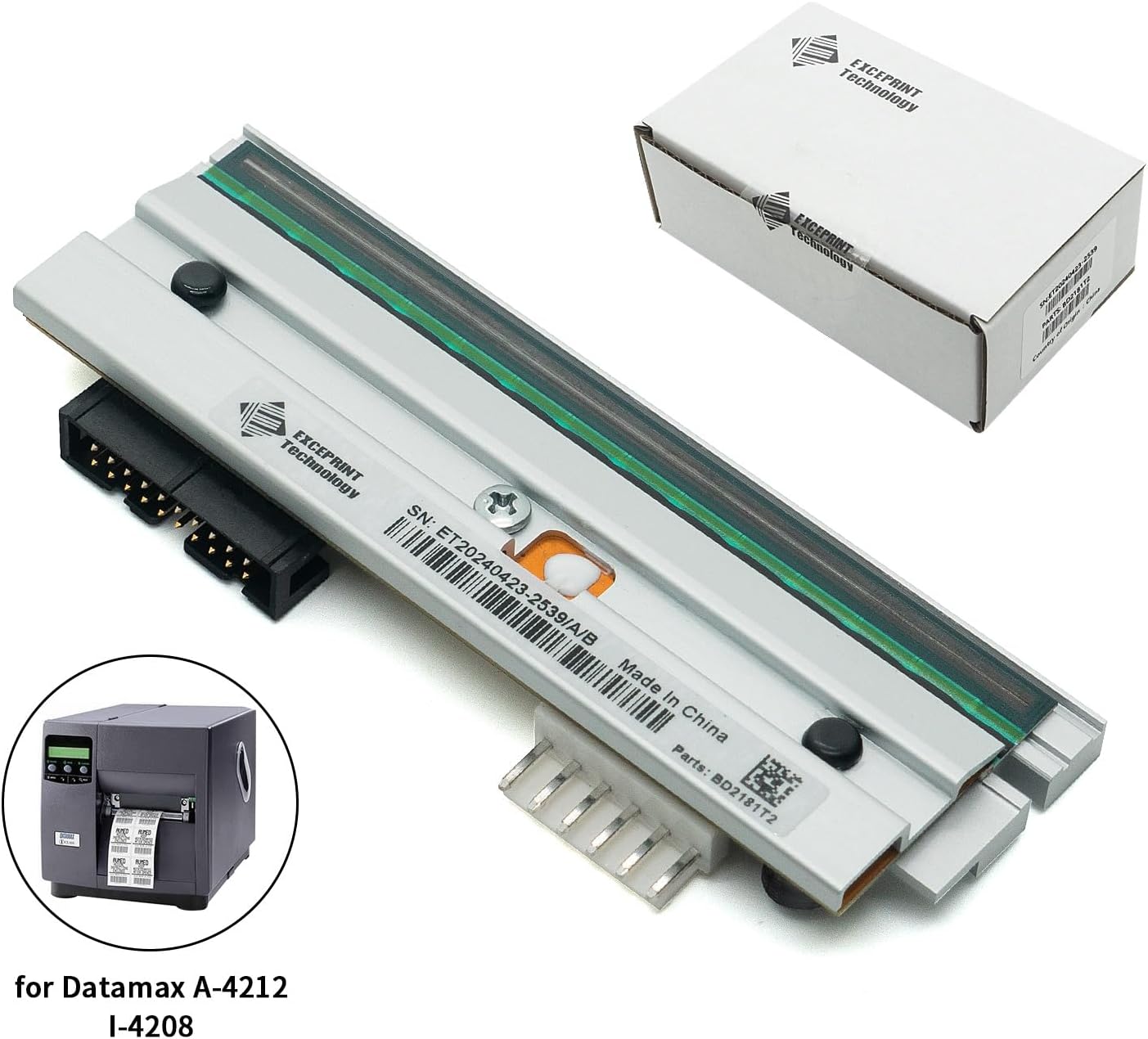 eecee PHD20-2181-01 New Printhead for Datamax I-4206 I-4208 I-4210 I-4212 Thermal Label Printer 203dpi - Spare Part/Replacement Printhead Compatible with Datamax Printer