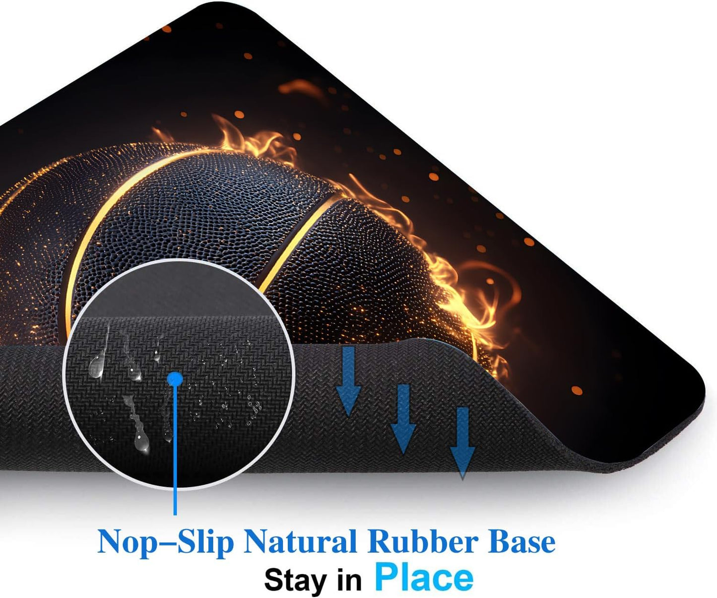 Blue Glitter Butterfly Mouse Pads for Desk, Portable Wireless Computer Mouse pad Small Design with Women, Non-Slip Rubber Base Laptop Mousepad 9.5" x 7.9" Smooth Surface for Office & Travel