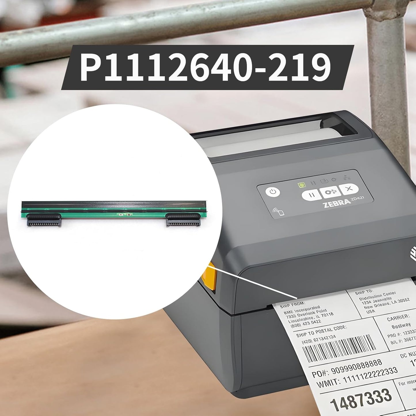 P1112640-219 New Printhead for Zebra ZD421 ZD421d ZD421t Thermal Mobile Label Printer 300dpi Genuine