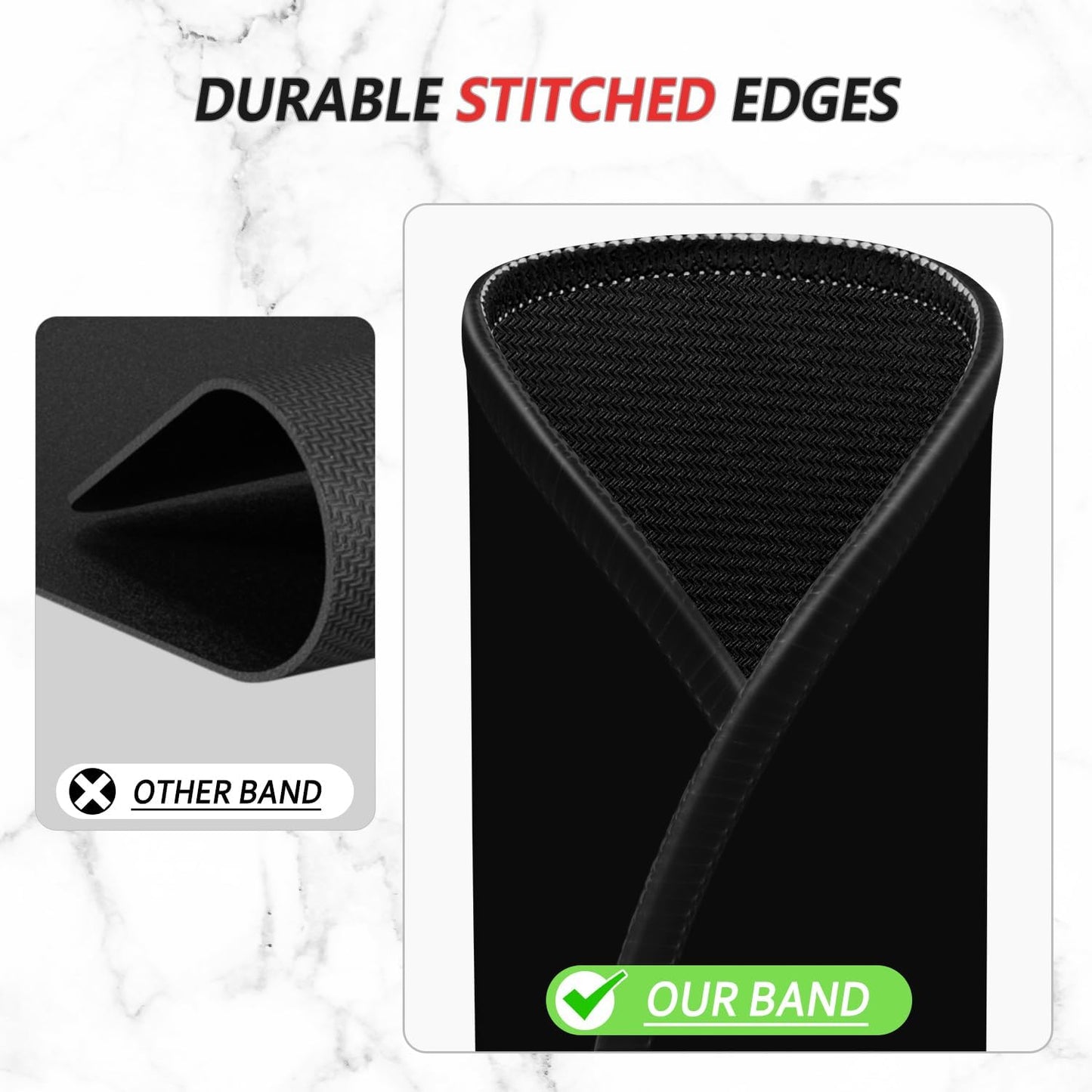 ITNRSIIET Mouse Pad Non-Slip Rubber Base Smooth Surface Stitched Edges Waterproof Durable Compatible with All Mice for Office & Gaming, Desk Accessory, Diameter 8.7 inch, JetBlack Solid