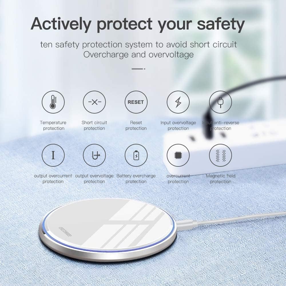 Fast Wireless Charger,20W Max Wireless Charging Pad Compatible with iPhone 16/16 Pro/16 Pro Max/16 Plus/15/14/13/12/11/X,AirPods;FDGAO Induction Charge Mat for Samsung Galaxy S25/S24/S23/S20