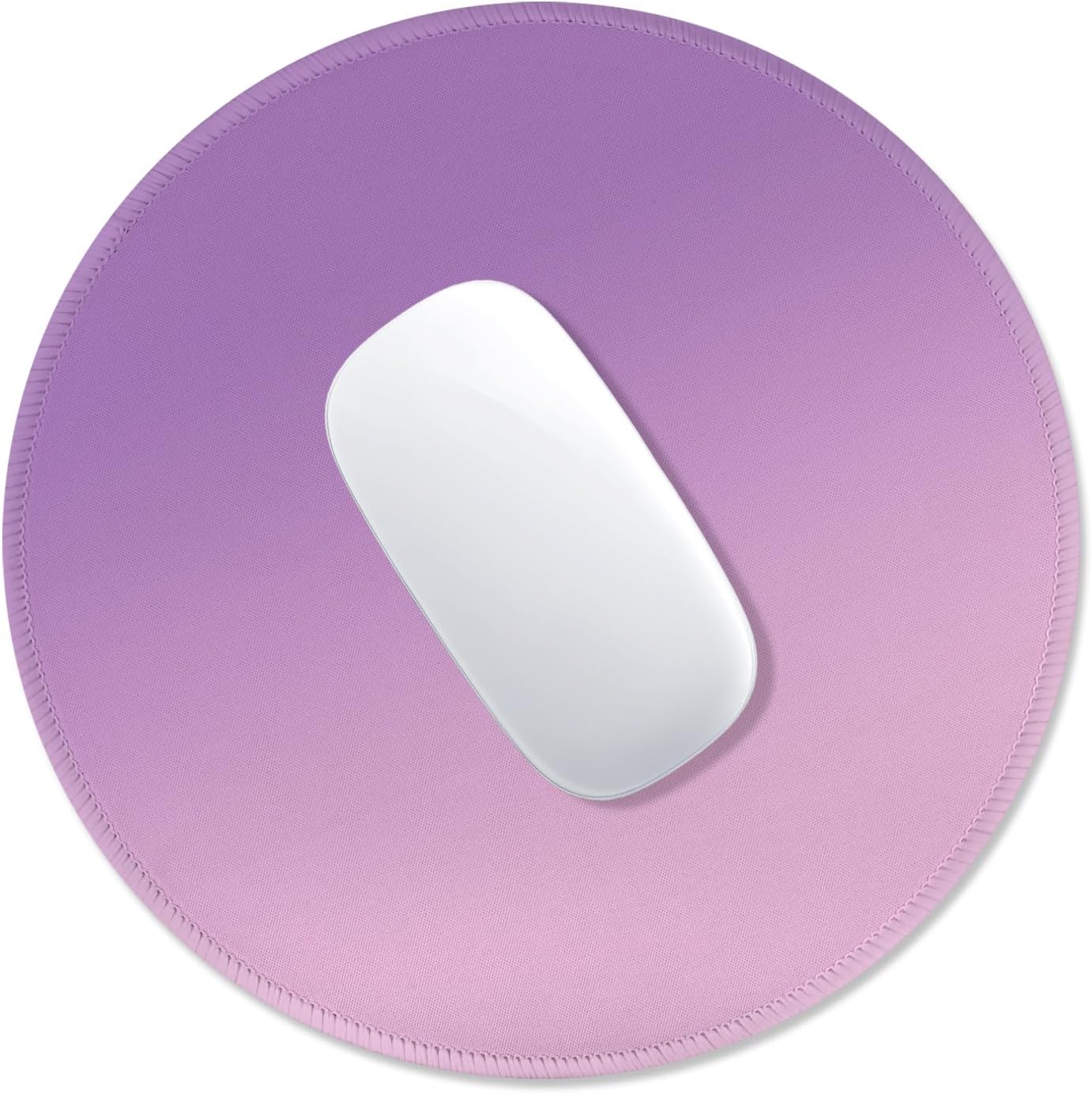 ITNRSIIET Mouse Pad Non-Slip Rubber Base Smooth Surface Stitched Edges Waterproof Durable Compatible with All Mice for Office & Gaming, Desk Accessory, Diameter 8.7 inch, Lilac Gradient