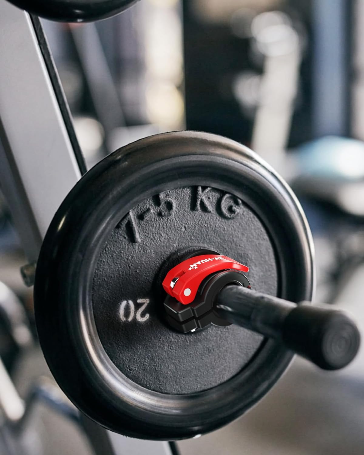 Pro Barbell Clips 1 inch Barbell Clamps 0.9-1.18inch Quick Release Weight Clips for Bars Multi-Size Adjustable Olympic Barbell Clamps