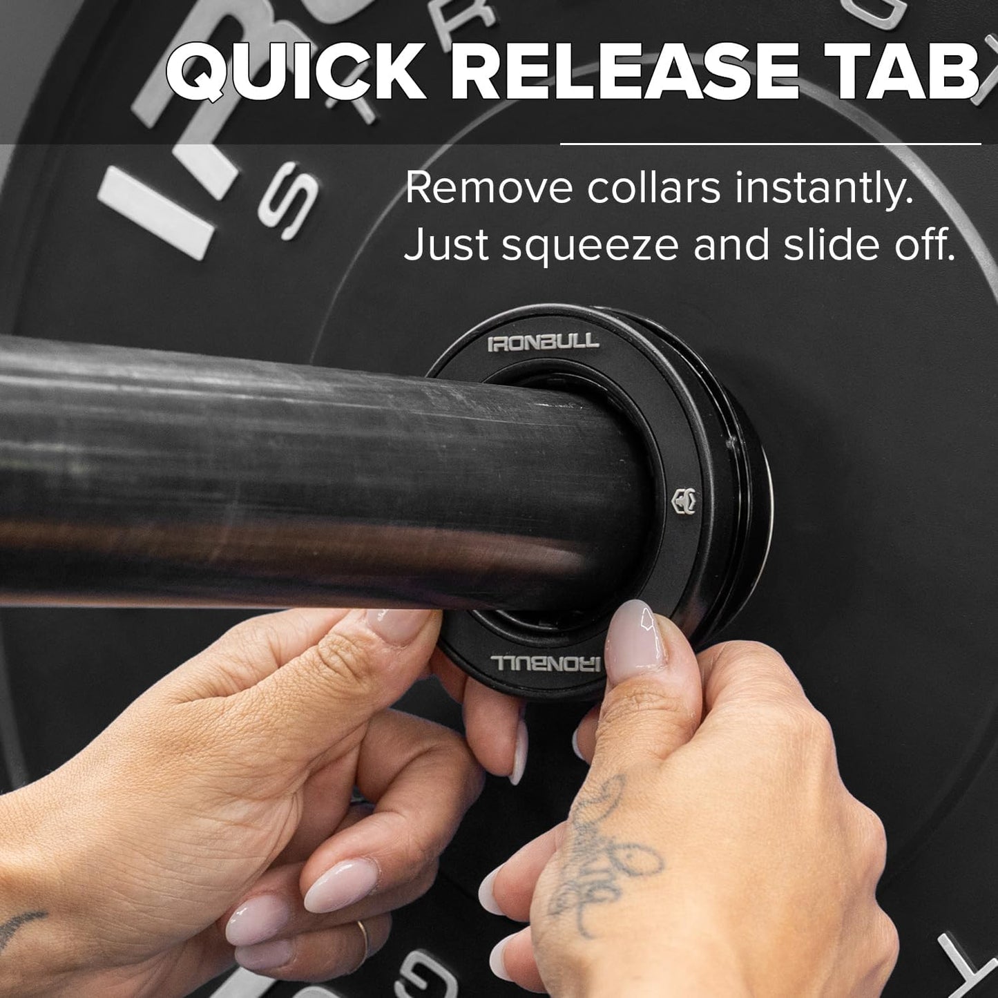 RapidGrip™ Barbell Collars – Automatic Locking Barbell Clamps for Olympic Weight Bars – Heavy Duty Barbell Clips for Gym, Weightlifting, Powerlifting & Cross Training – Quick Release, No Slip