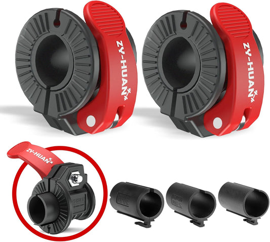 Pro Barbell Clips 1 inch Barbell Clamps 0.9-1.18inch Quick Release Weight Clips for Bars Multi-Size Adjustable Olympic Barbell Clamps