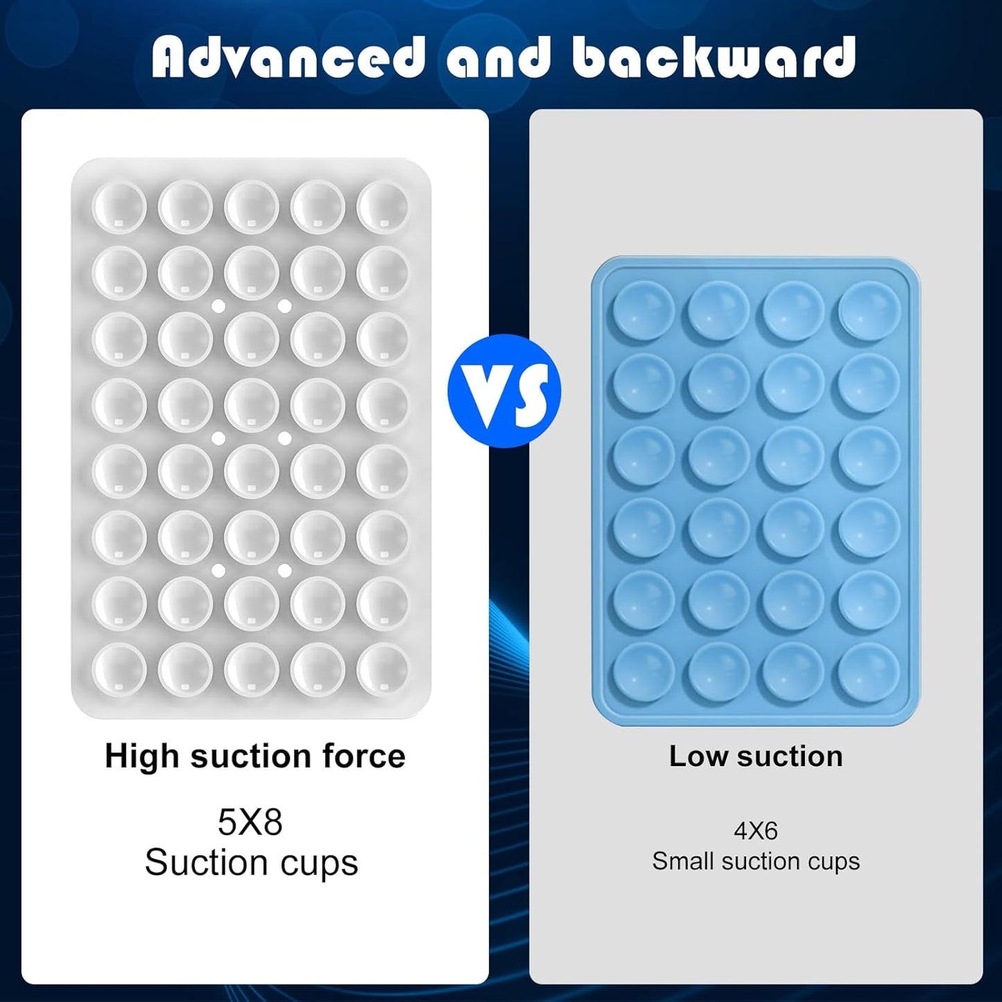 Double Sided Silicone Suction Phone Holder Mount, Silicon Accessory for iPhone and Android, Hands-Free Mirror Shower Phone Holder, TikTok Videos and Selfies (White)